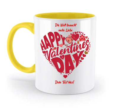 Valentinstag • Herz • zweifarbige Tasse • spülmaschinengeeignet • Exklusivdesign • personalisiert