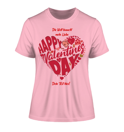 Valentinstag • Herz • Ladies Premium T-Shirt XS-2XL aus Bio-Baumwolle für Damen • Exklusivdesign • personalisiert