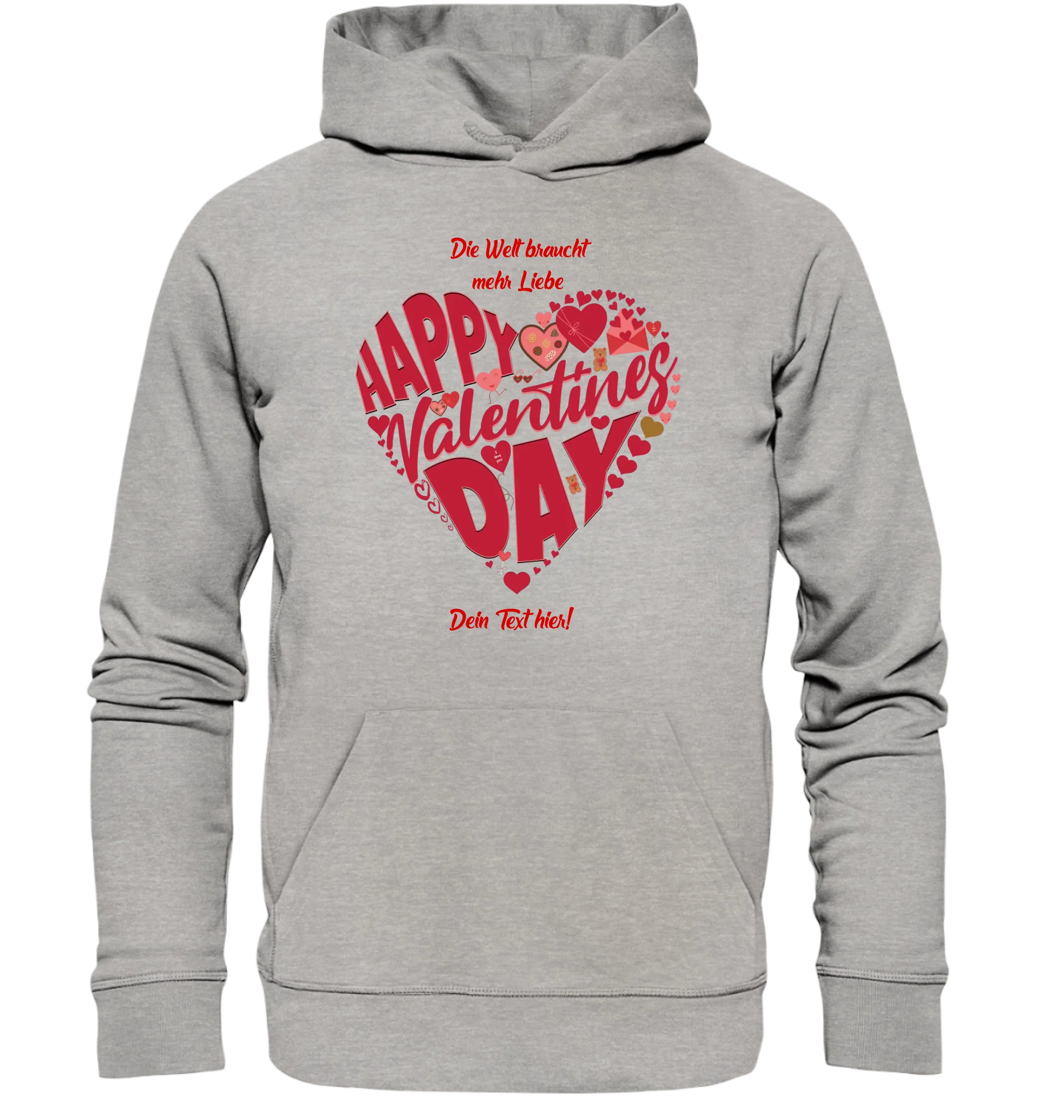 Valentinstag • Herz • Unisex Premium Hoodie XS-5XL aus Bio-Baumwolle für Damen & Herren