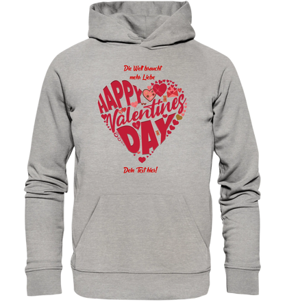 Valentinstag • Herz • Unisex Premium Hoodie XS-5XL aus Bio-Baumwolle für Damen & Herren