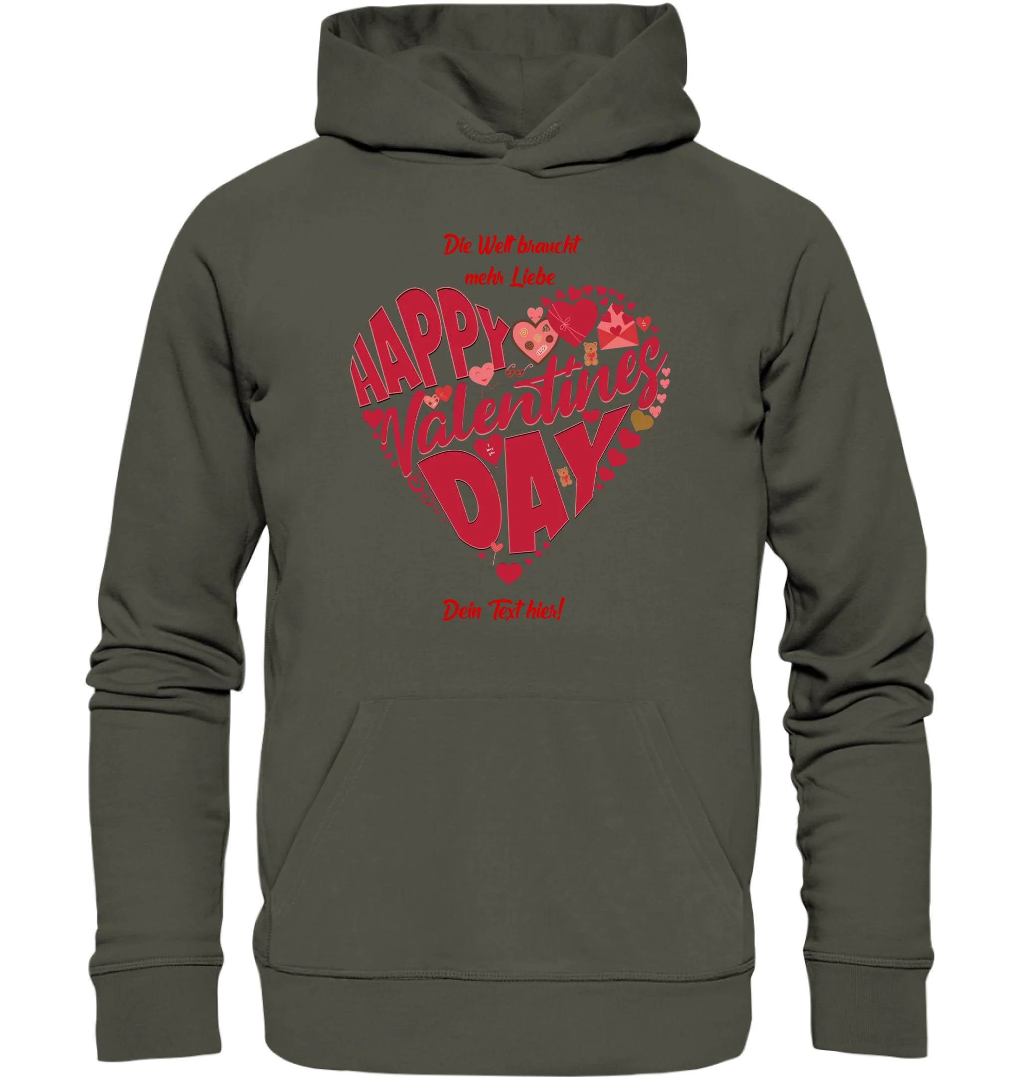 Valentinstag • Herz • Unisex Premium Hoodie XS-5XL aus Bio-Baumwolle für Damen & Herren