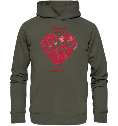 Valentinstag • Herz • Unisex Premium Hoodie XS-5XL aus Bio-Baumwolle für Damen & Herren