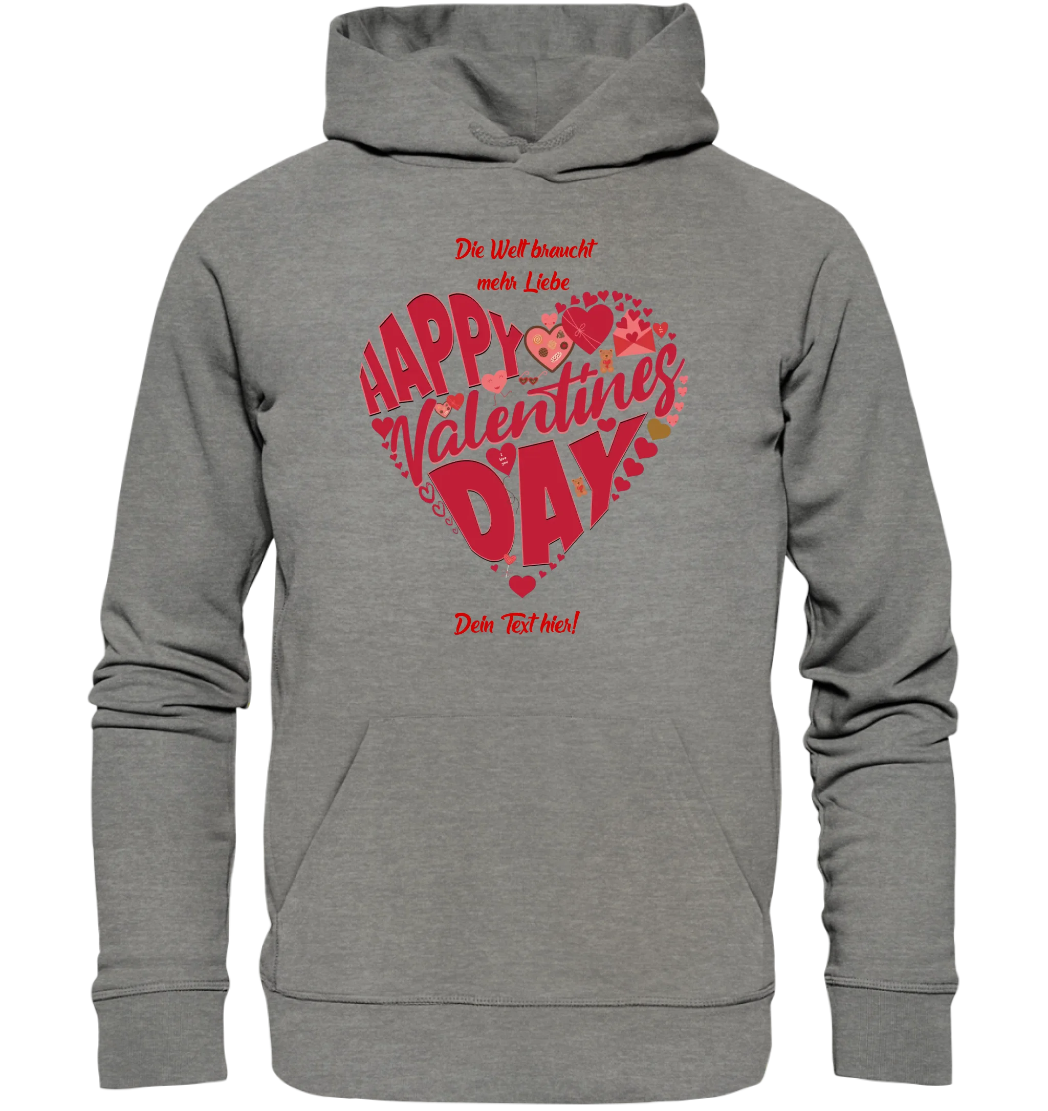 Valentinstag • Herz • Unisex Premium Hoodie XS-5XL aus Bio-Baumwolle für Damen & Herren