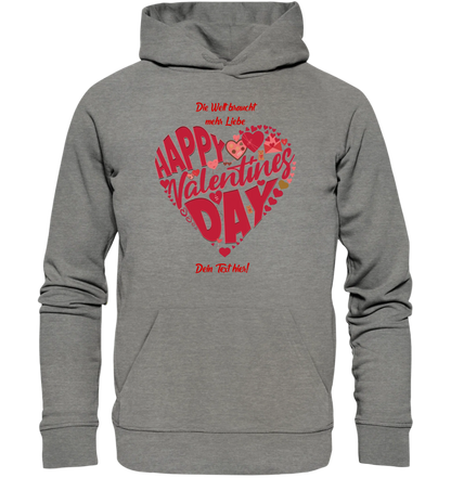 Valentinstag • Herz • Unisex Premium Hoodie XS-5XL aus Bio-Baumwolle für Damen & Herren