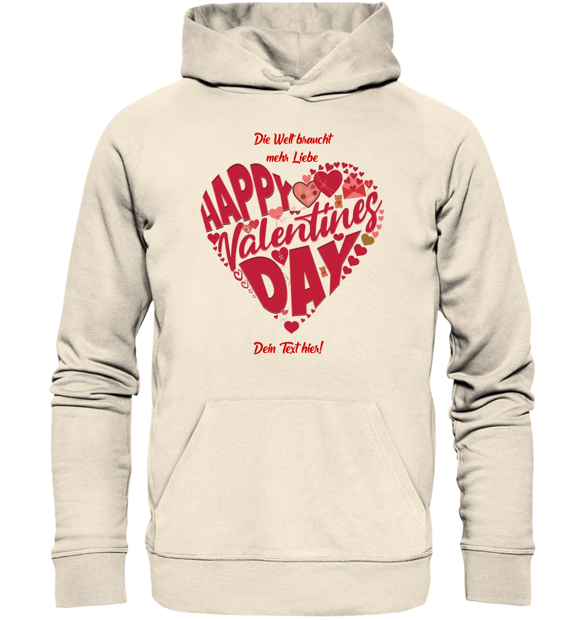 Valentinstag • Herz • Unisex Premium Hoodie XS-5XL aus Bio-Baumwolle für Damen & Herren