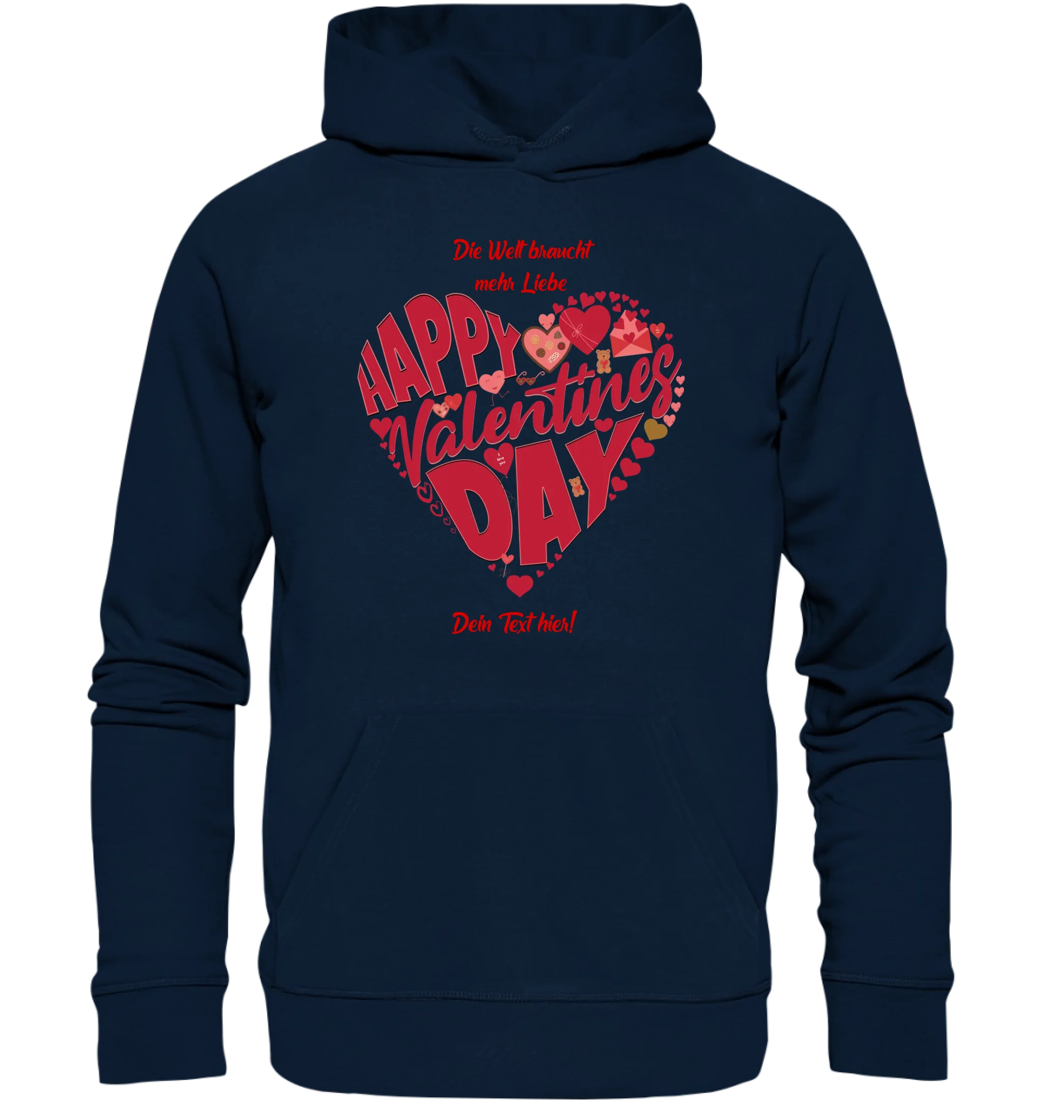 Valentinstag • Herz • Unisex Premium Hoodie XS-5XL aus Bio-Baumwolle für Damen & Herren