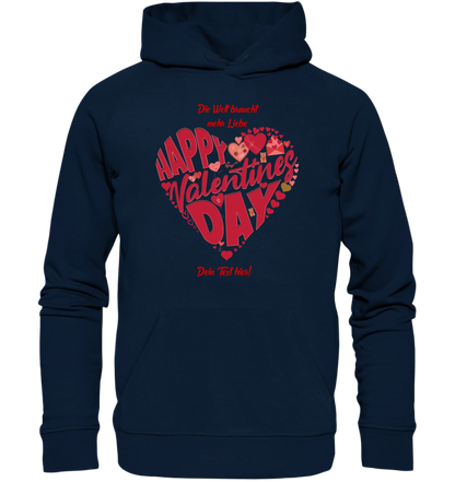 Valentinstag • Herz • Unisex Premium Hoodie XS-5XL aus Bio-Baumwolle für Damen & Herren