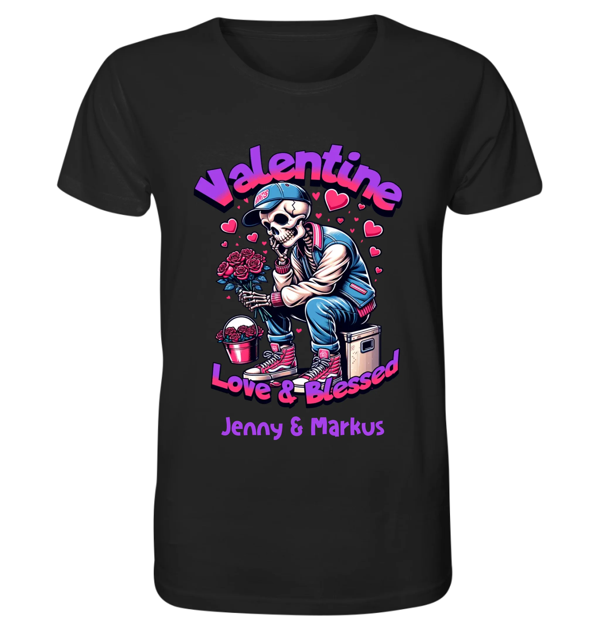 4in1-Kollektion: Valentines Skull • für Damen & Herren • Exklusivdesign • personalisiert oder ohne Personalisierung