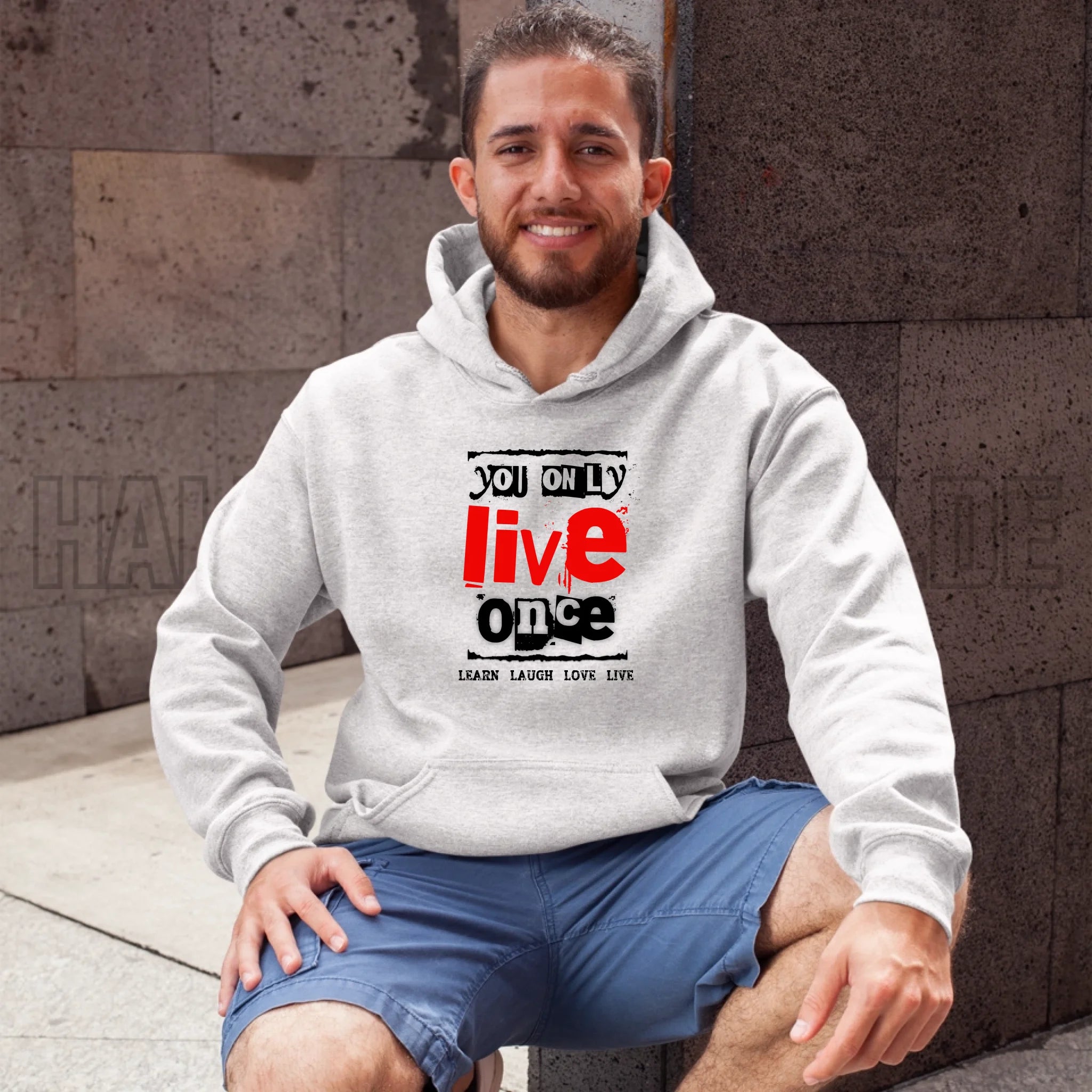 4in1-Kollektion: You only live once • für Damen & Herren • Exklusivdesign • personalisiert oder ohne Personalisierung