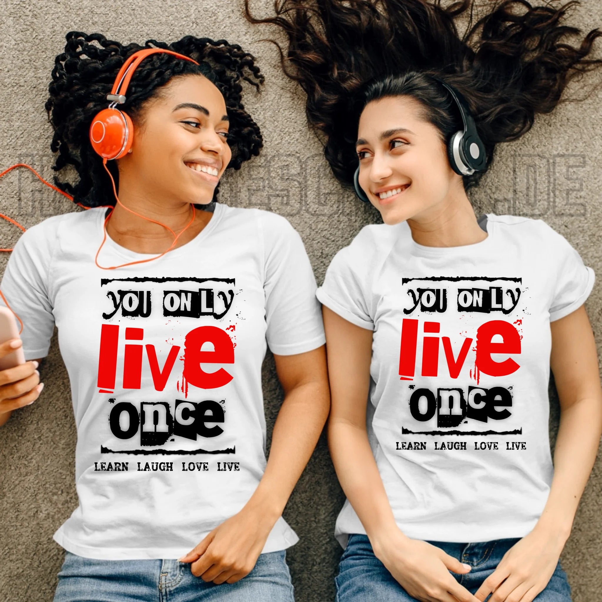 4in1-Kollektion: You only live once • für Damen & Herren • Exklusivdesign • personalisiert oder ohne Personalisierung