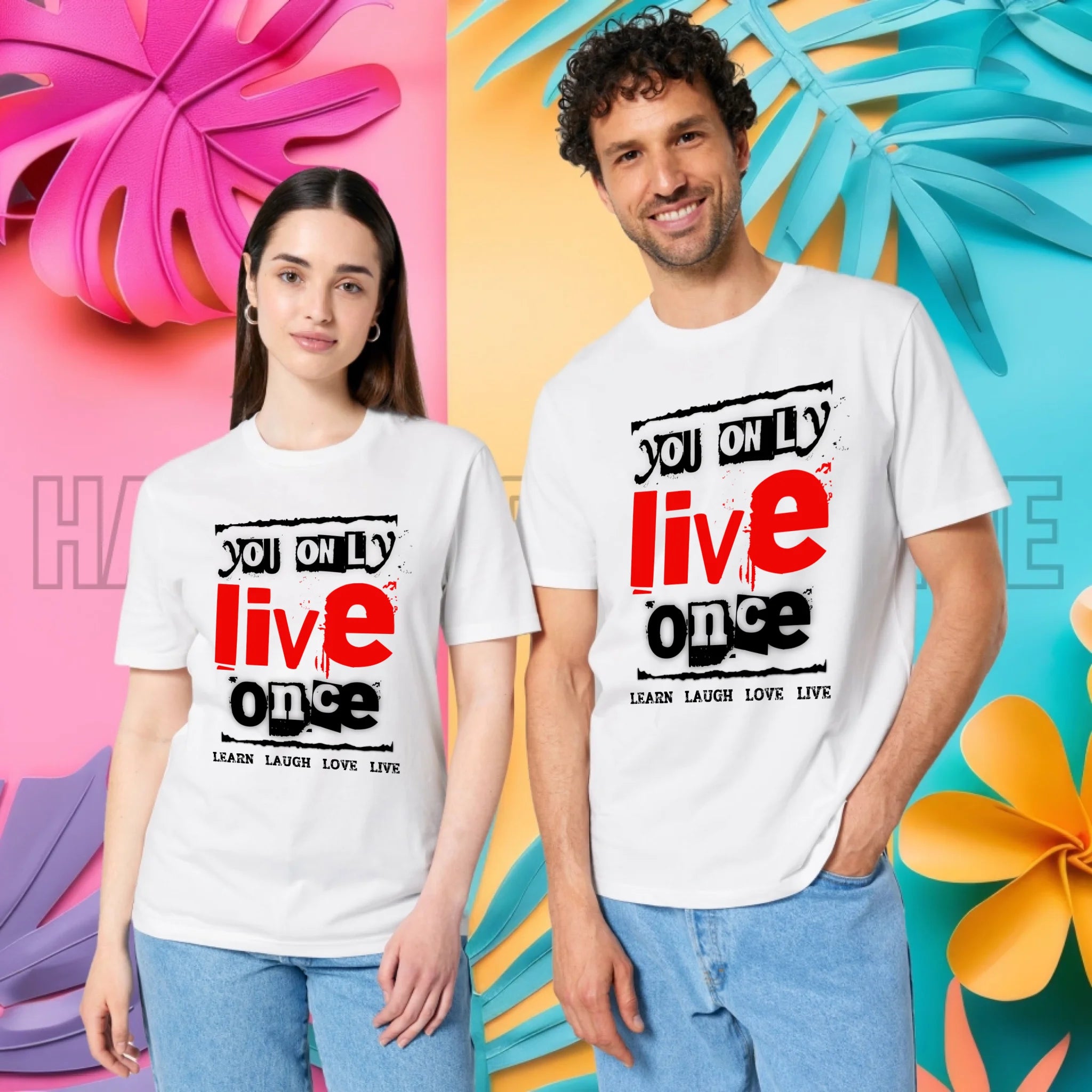 4in1-Kollektion: You only live once • für Damen & Herren • Exklusivdesign • personalisiert oder ohne Personalisierung