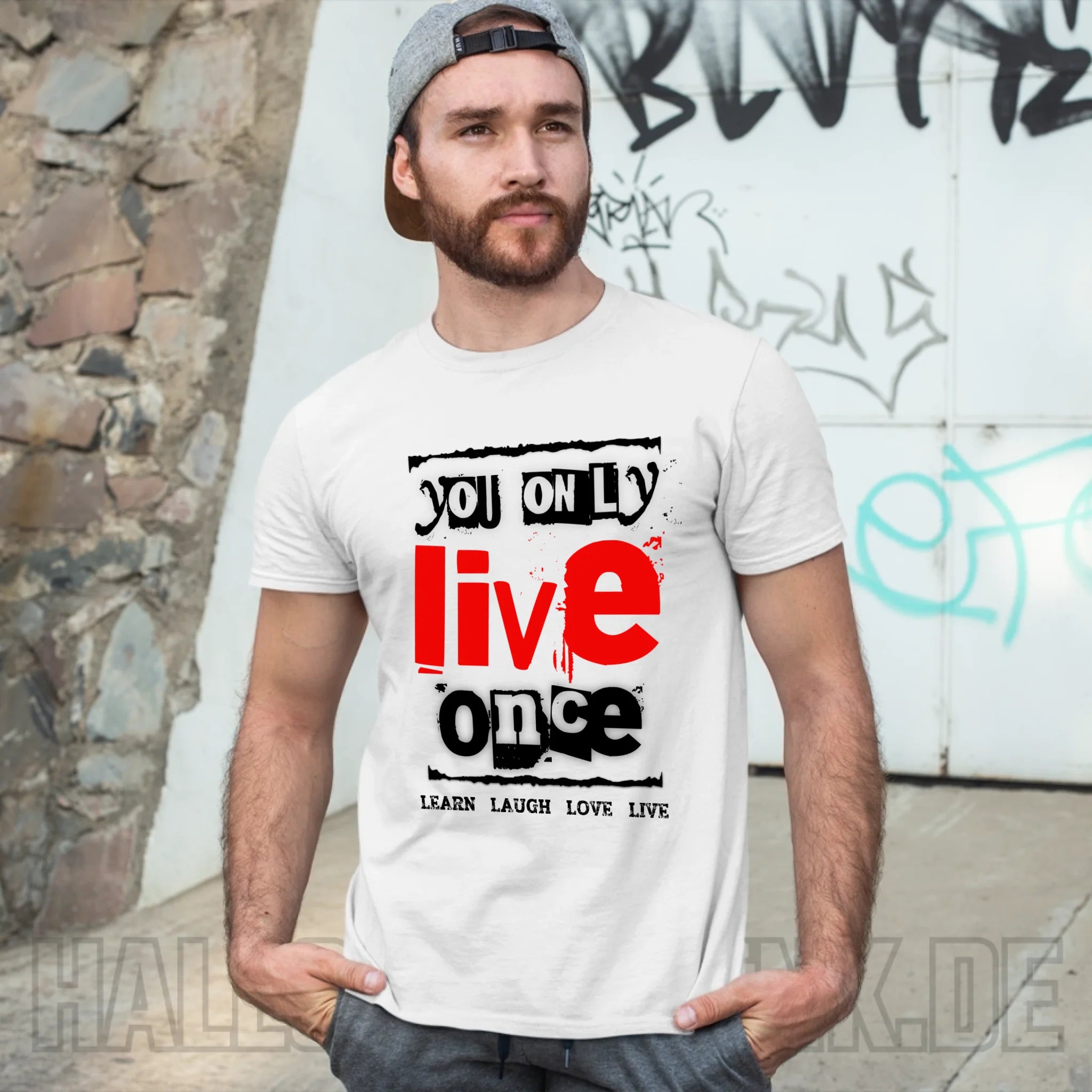 4in1-Kollektion: You only live once • für Damen & Herren • Exklusivdesign • personalisiert oder ohne Personalisierung