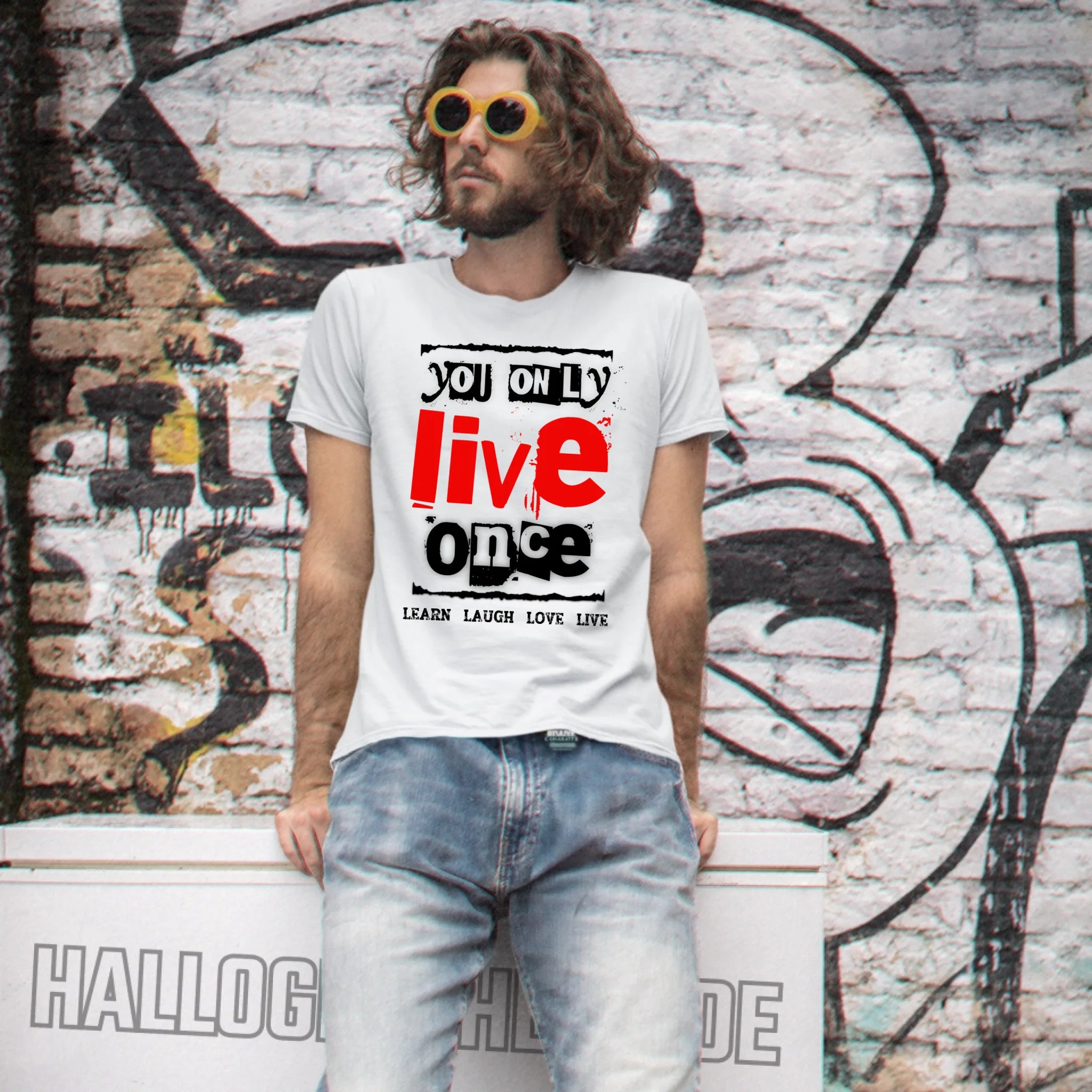 4in1-Kollektion: You only live once • für Damen & Herren • Exklusivdesign • personalisiert oder ohne Personalisierung