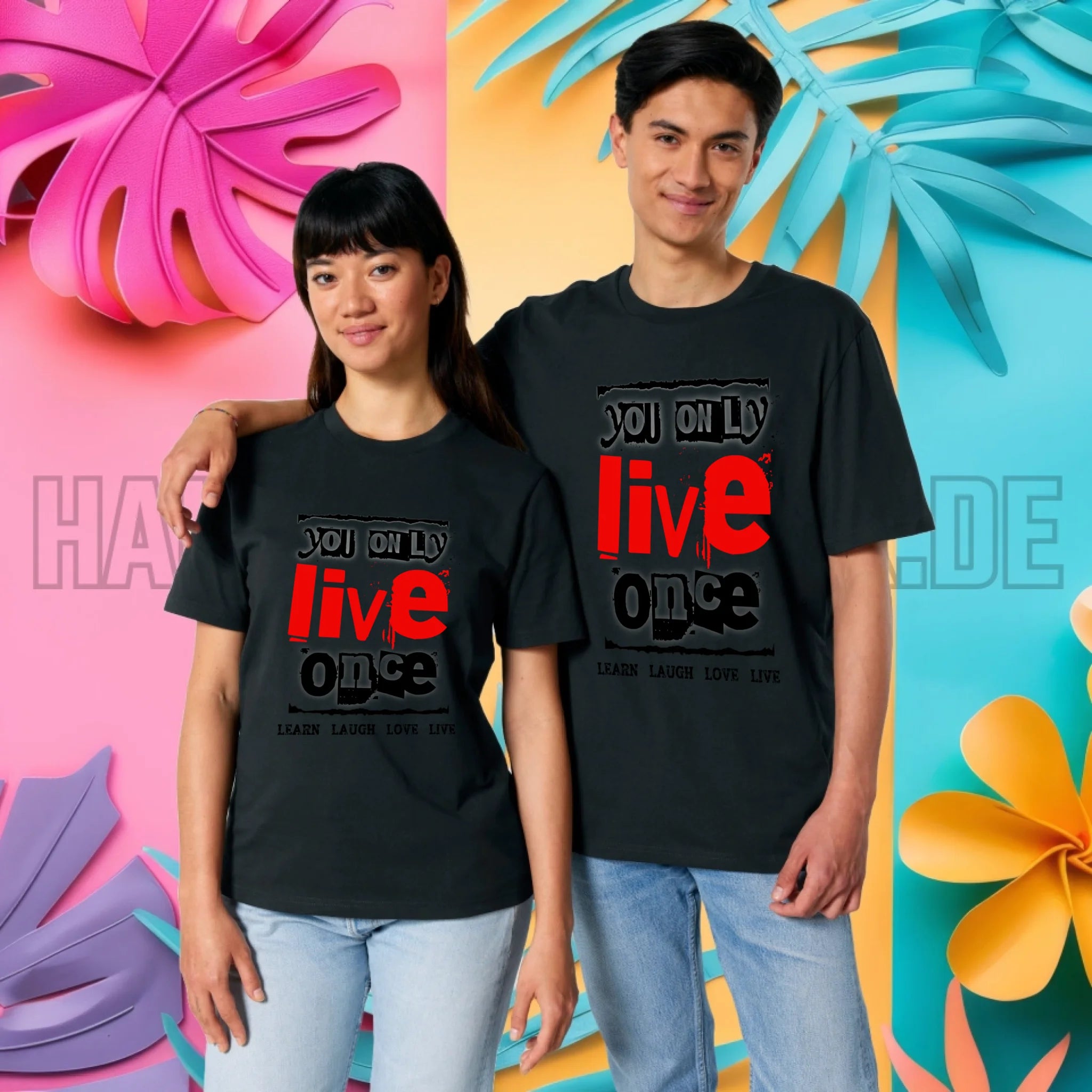 4in1-Kollektion: You only live once • für Damen & Herren • Exklusivdesign • personalisiert oder ohne Personalisierung