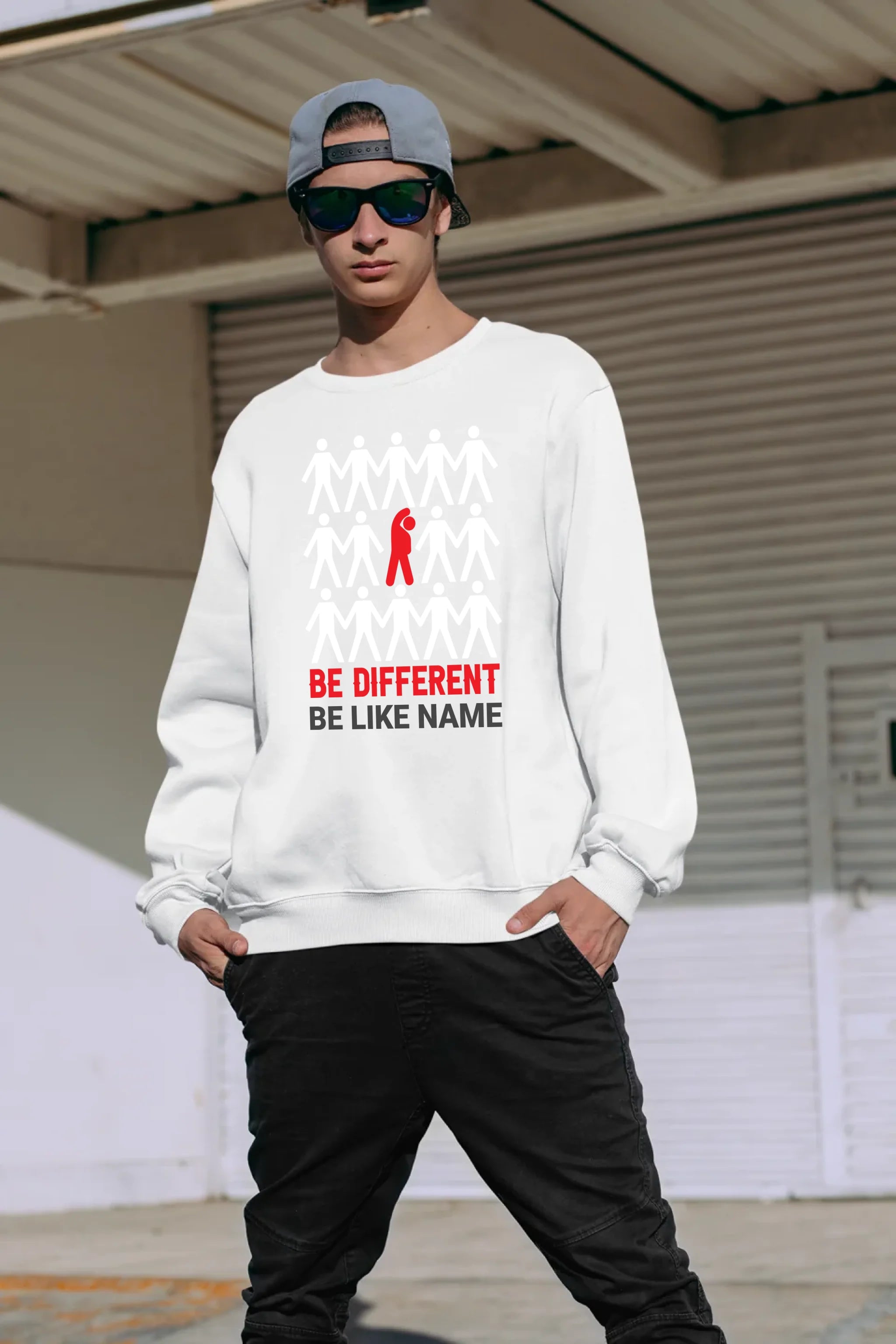 8in1-Kollektion: Be different + Wunschtext • 14 verschiedene Farben • personalisiert • diverse Artikel