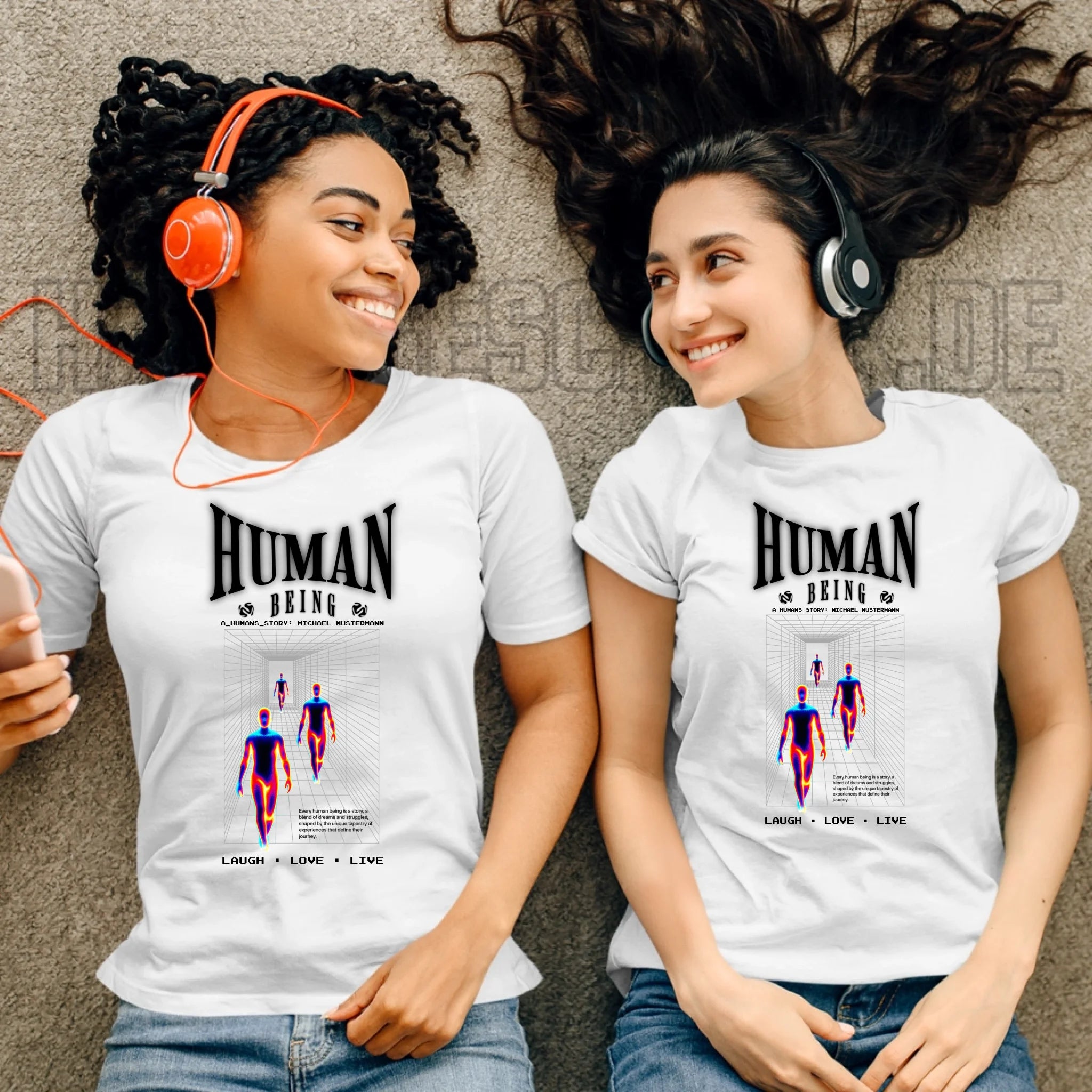 4in1-Kollektion: Human being• für Damen & Herren • Exklusivdesign • personalisiert oder ohne Personalisierung