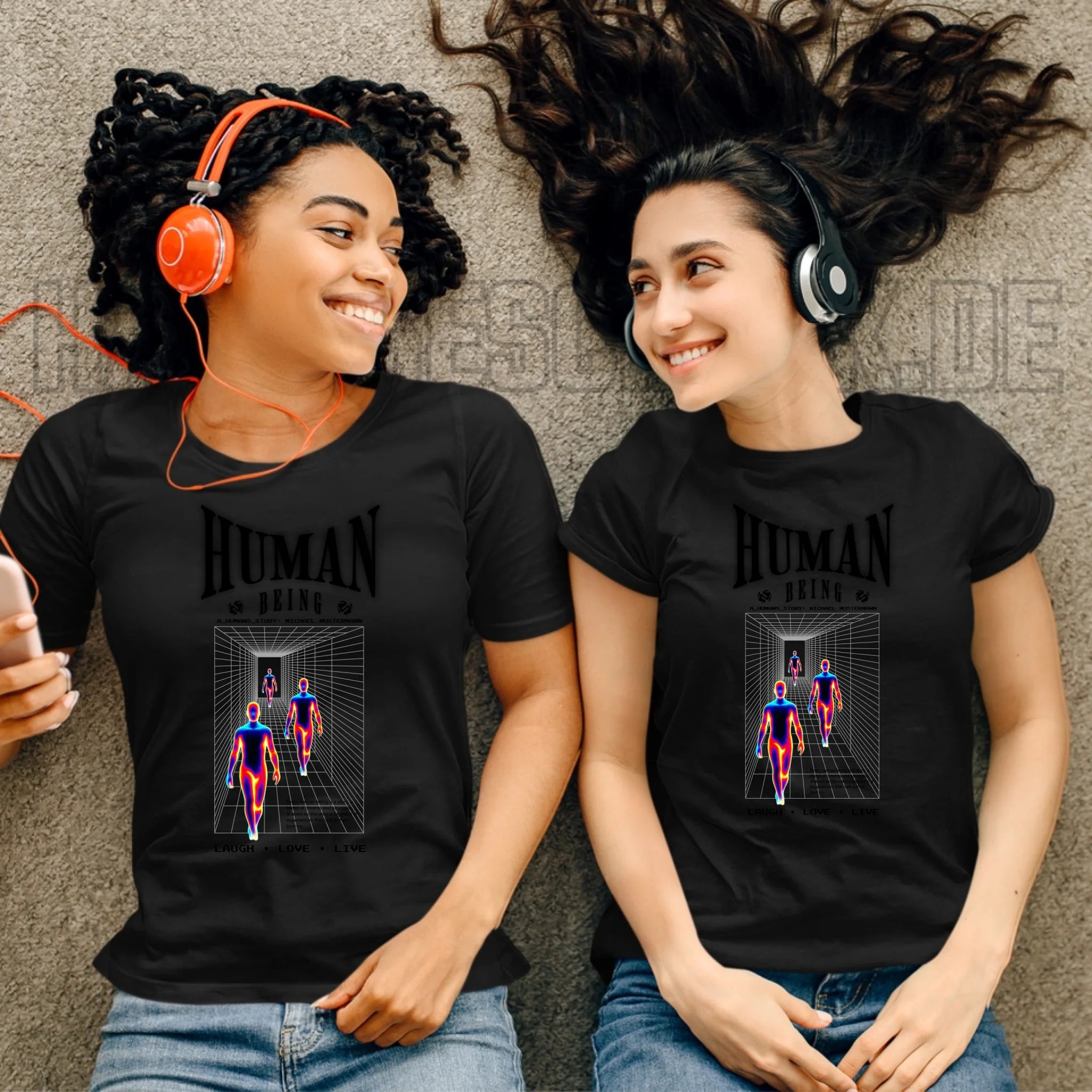 4in1-Kollektion: Human being• für Damen & Herren • Exklusivdesign • personalisiert oder ohne Personalisierung