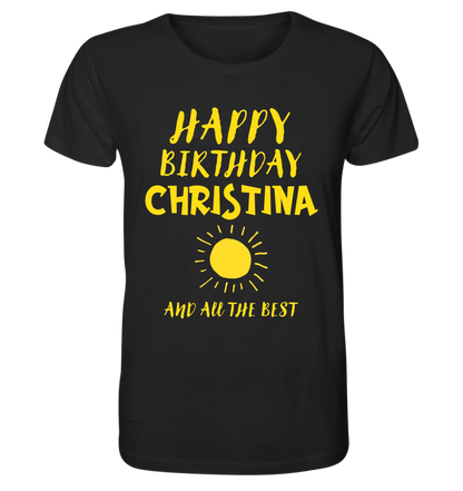 Zum Geburtstag mit deinem Wunschnamen • Birthday • Unisex Premium T-Shirt XS-5XL aus Bio-Baumwolle für Damen & Herren