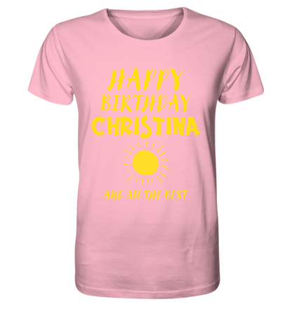 Zum Geburtstag mit deinem Wunschnamen • Birthday • Unisex Premium T-Shirt XS-5XL aus Bio-Baumwolle für Damen & Herren