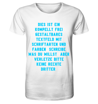 Textblock - Schreibe was du willst - Unisex Premium T-Shirt XS-5XL aus Bio-Baumwolle für Damen & Herren