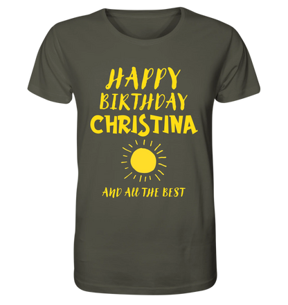 Zum Geburtstag mit deinem Wunschnamen • Birthday • Unisex Premium T-Shirt XS-5XL aus Bio-Baumwolle für Damen & Herren