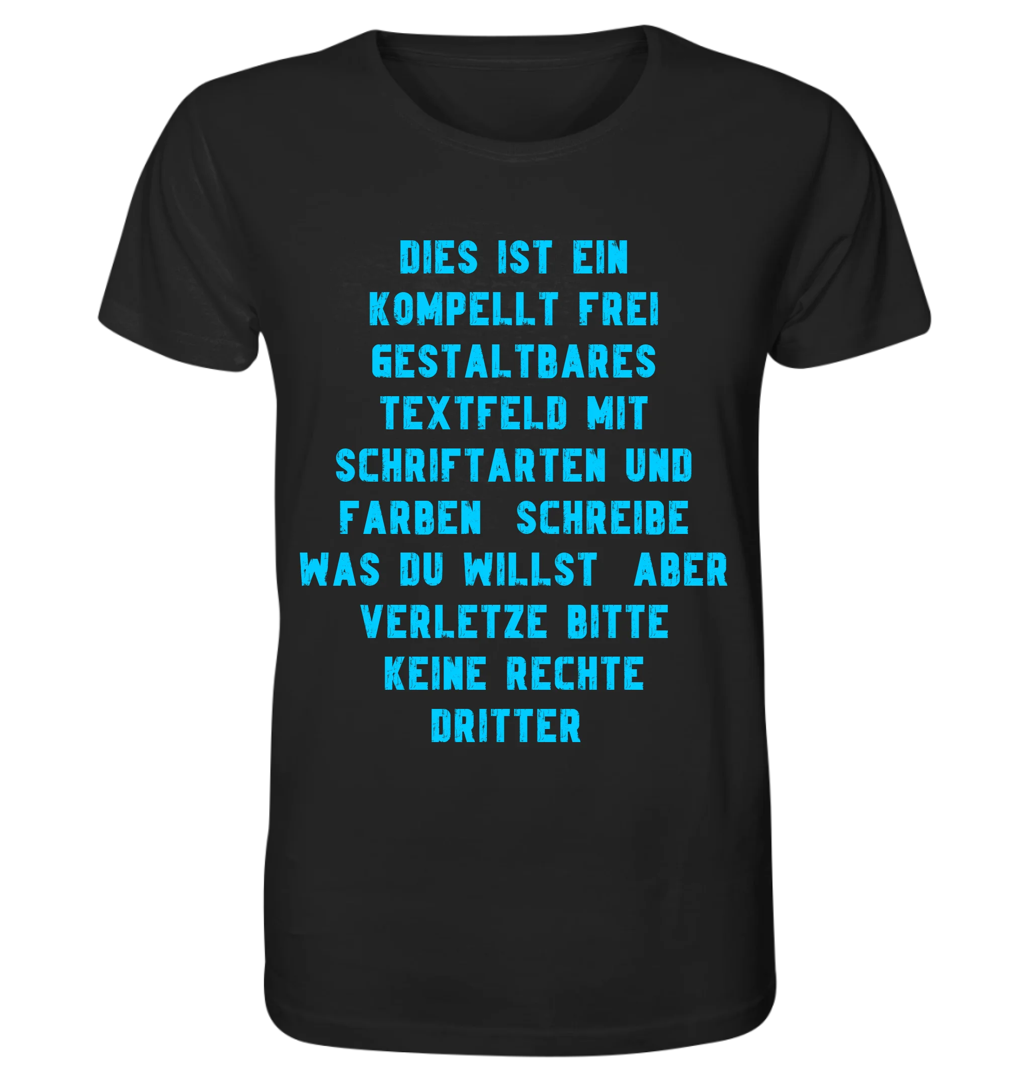 Textblock - Schreibe was du willst - Unisex Premium T-Shirt XS-5XL aus Bio-Baumwolle für Damen & Herren