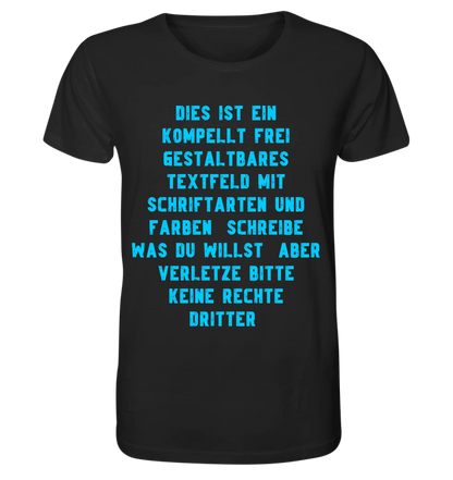 Textblock - Schreibe was du willst - Unisex Premium T-Shirt XS-5XL aus Bio-Baumwolle für Damen & Herren