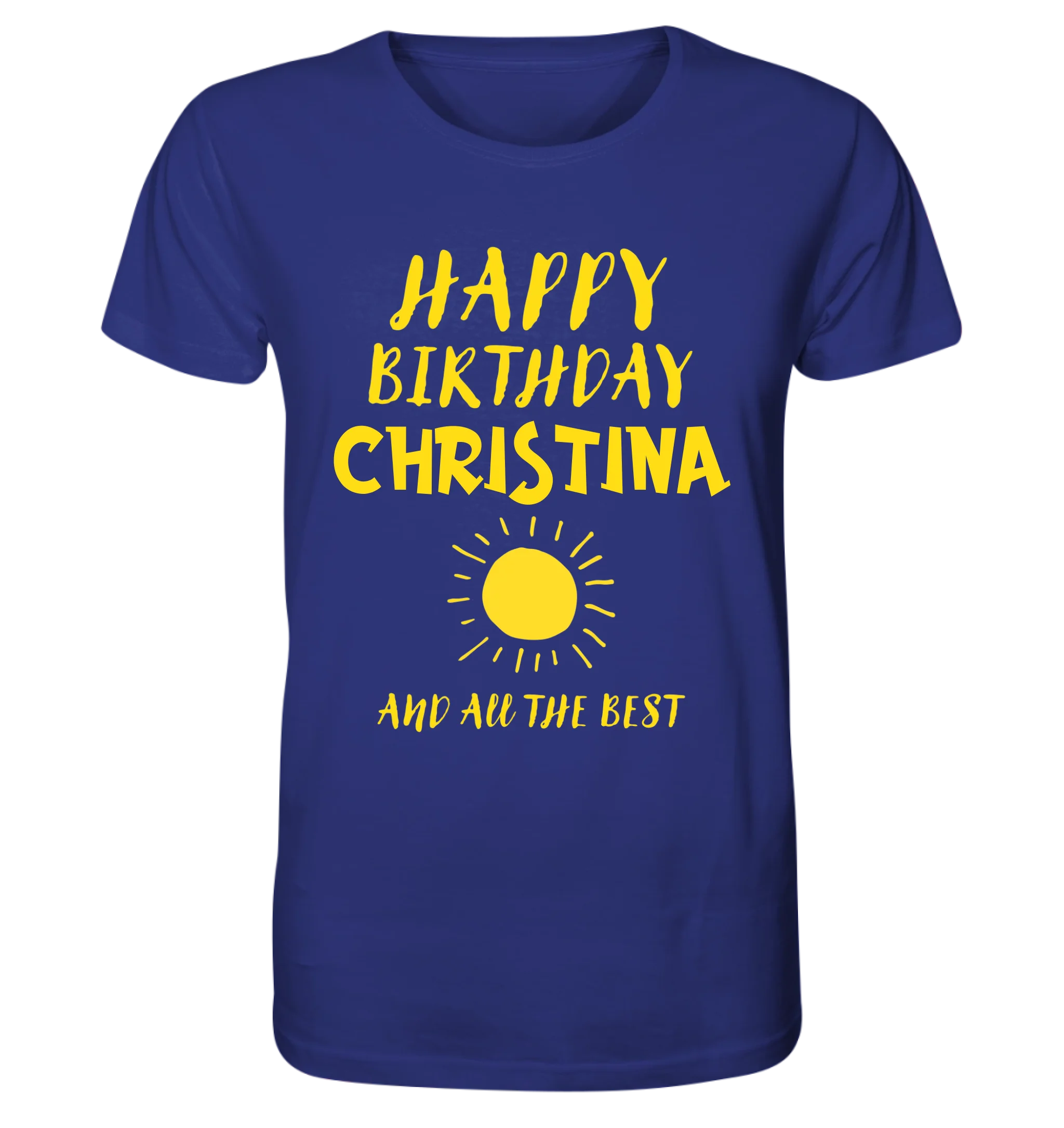 Zum Geburtstag mit deinem Wunschnamen • Birthday • Unisex Premium T-Shirt XS-5XL aus Bio-Baumwolle für Damen & Herren