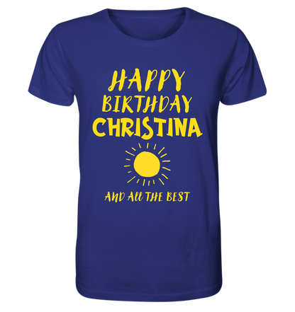 Zum Geburtstag mit deinem Wunschnamen • Birthday • Unisex Premium T-Shirt XS-5XL aus Bio-Baumwolle für Damen & Herren