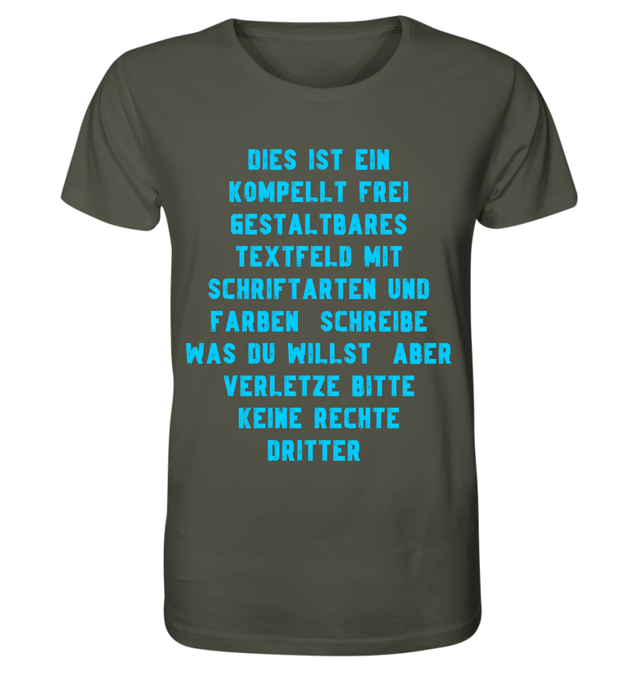 Textblock - Schreibe was du willst - Unisex Premium T-Shirt XS-5XL aus Bio-Baumwolle für Damen & Herren