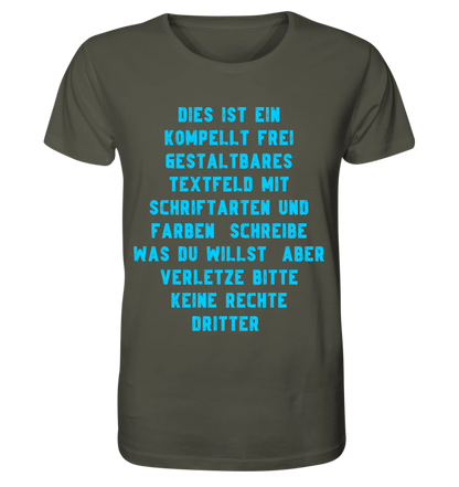 Textblock - Schreibe was du willst - Unisex Premium T-Shirt XS-5XL aus Bio-Baumwolle für Damen & Herren