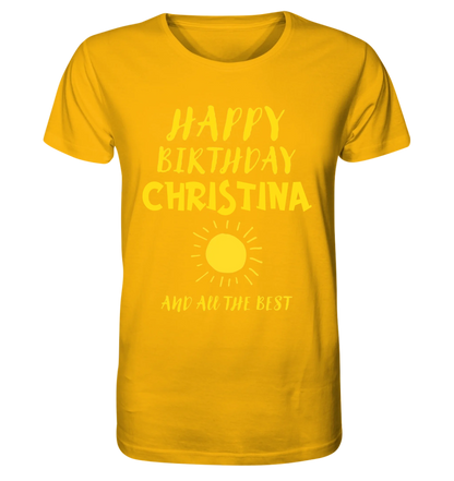 Zum Geburtstag mit deinem Wunschnamen • Birthday • Unisex Premium T-Shirt XS-5XL aus Bio-Baumwolle für Damen & Herren