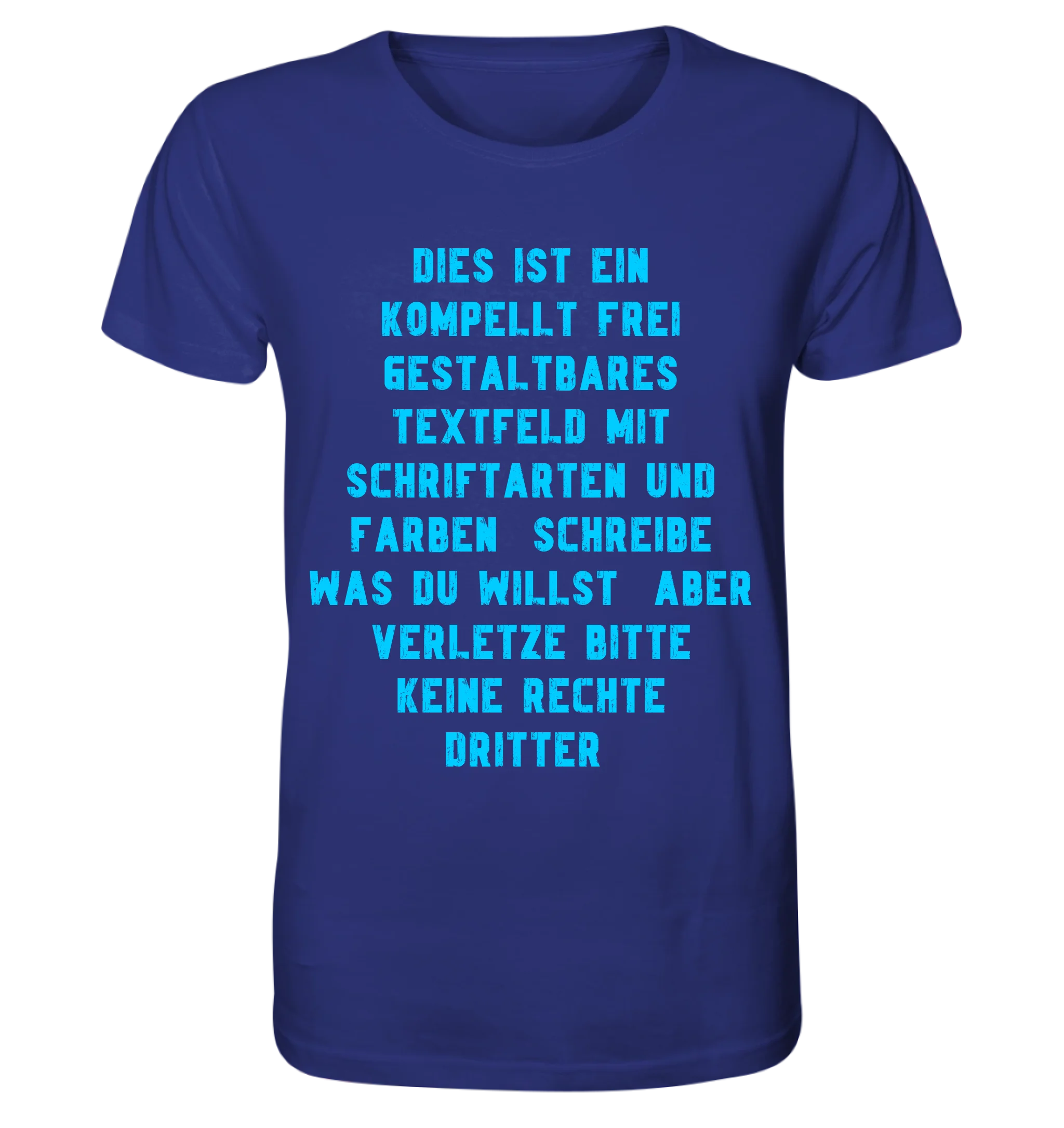 Textblock - Schreibe was du willst - Unisex Premium T-Shirt XS-5XL aus Bio-Baumwolle für Damen & Herren