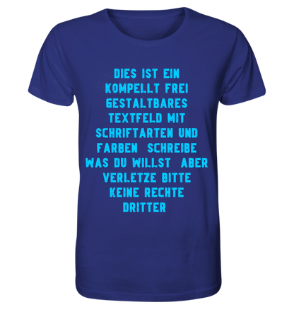 Textblock - Schreibe was du willst - Unisex Premium T-Shirt XS-5XL aus Bio-Baumwolle für Damen & Herren