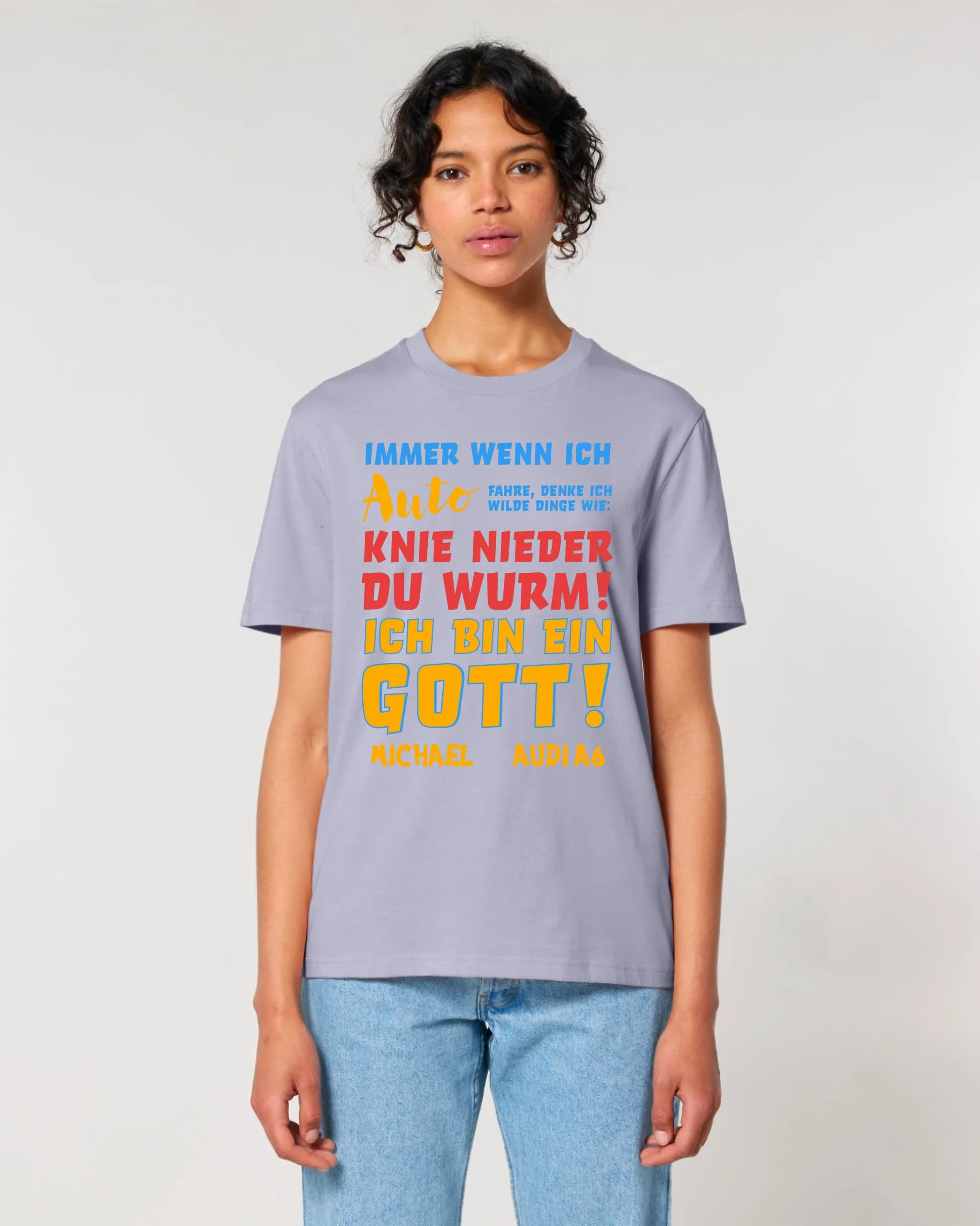 Immer wenn ich Auto • Gott • Unisex Premium T-Shirt XS-5XL aus Bio-Baumwolle für Damen & Herren • Exklusivdesign • personalisiert