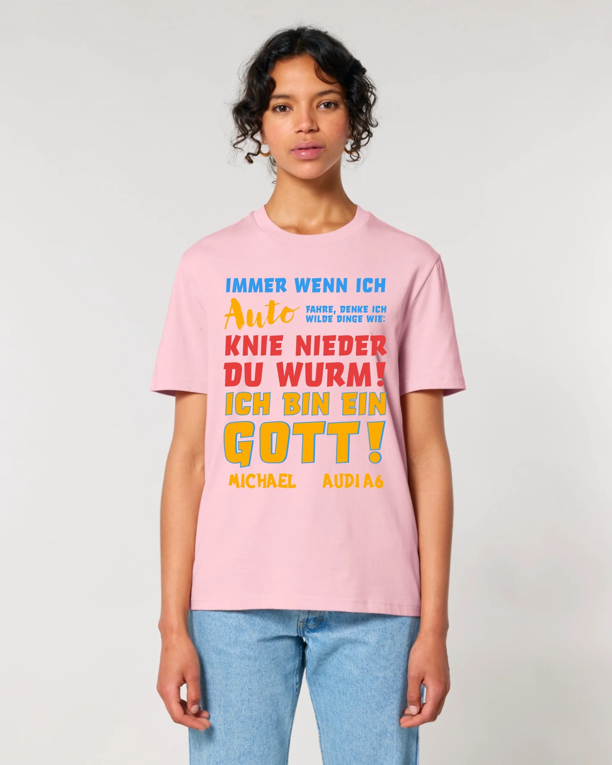 Immer wenn ich Auto • Gott • Unisex Premium T-Shirt XS-5XL aus Bio-Baumwolle für Damen & Herren • Exklusivdesign • personalisiert