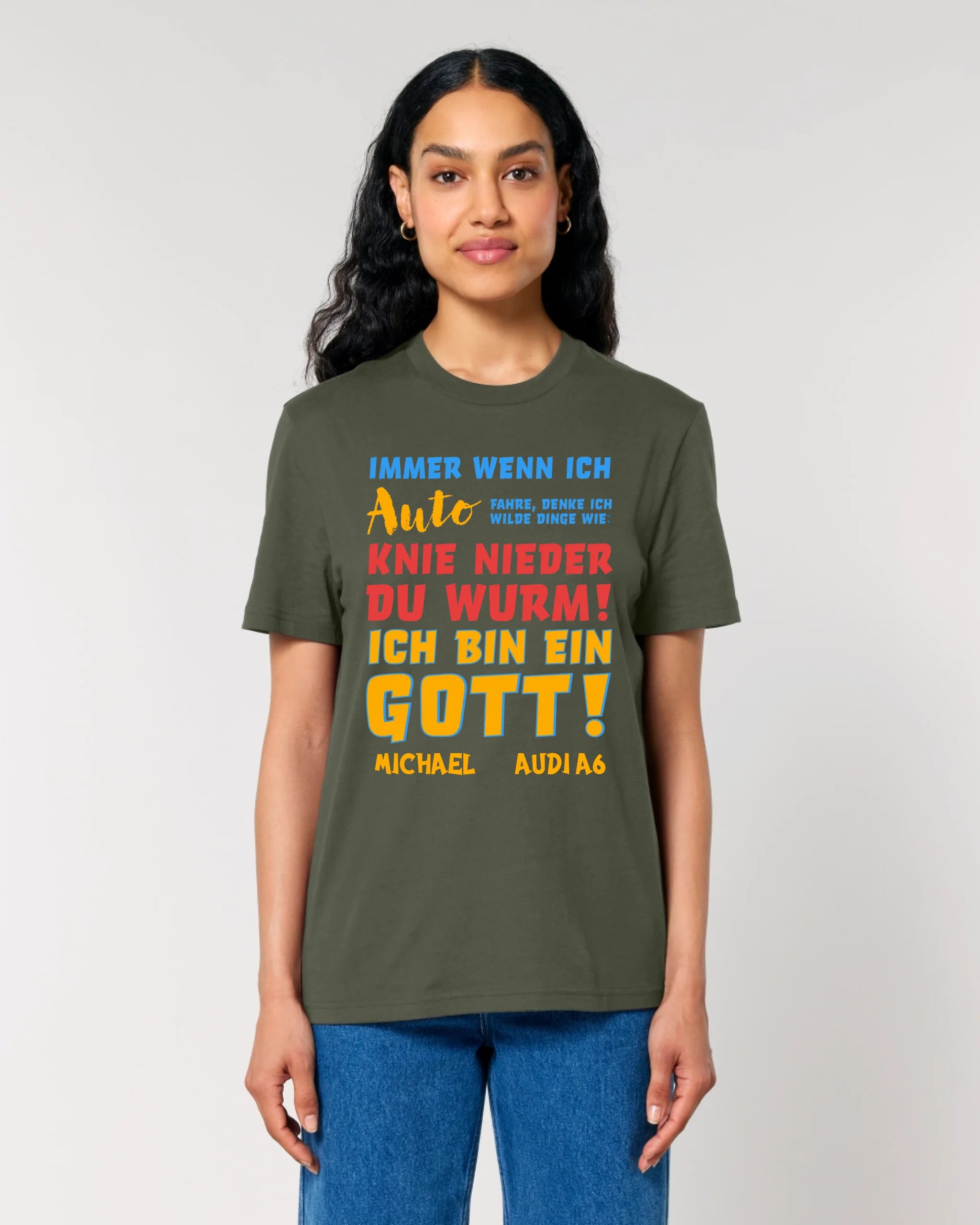 Immer wenn ich Auto • Gott • Unisex Premium T-Shirt XS-5XL aus Bio-Baumwolle für Damen & Herren • Exklusivdesign • personalisiert