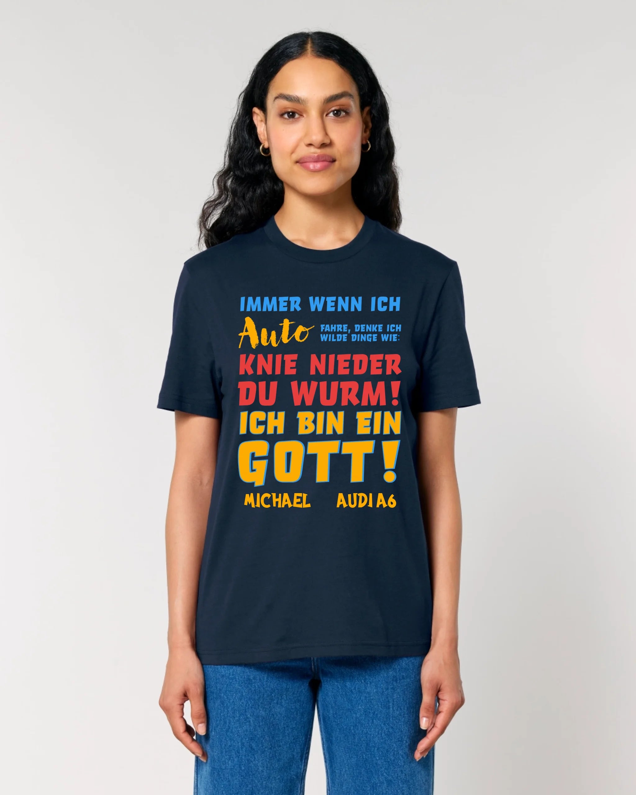 Immer wenn ich Auto • Gott • Unisex Premium T-Shirt XS-5XL aus Bio-Baumwolle für Damen & Herren • Exklusivdesign • personalisiert