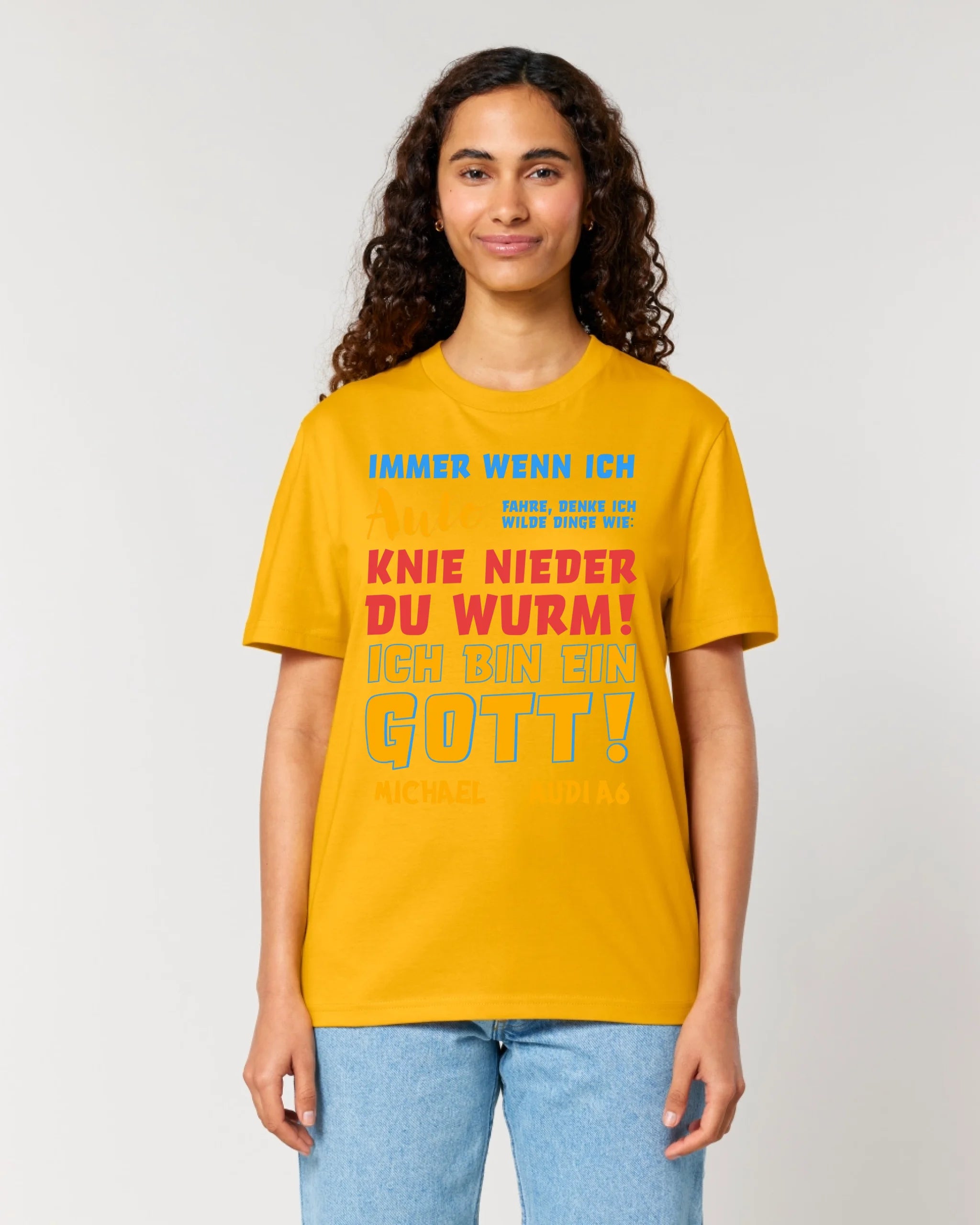 Immer wenn ich Auto • Gott • Unisex Premium T-Shirt XS-5XL aus Bio-Baumwolle für Damen & Herren • Exklusivdesign • personalisiert