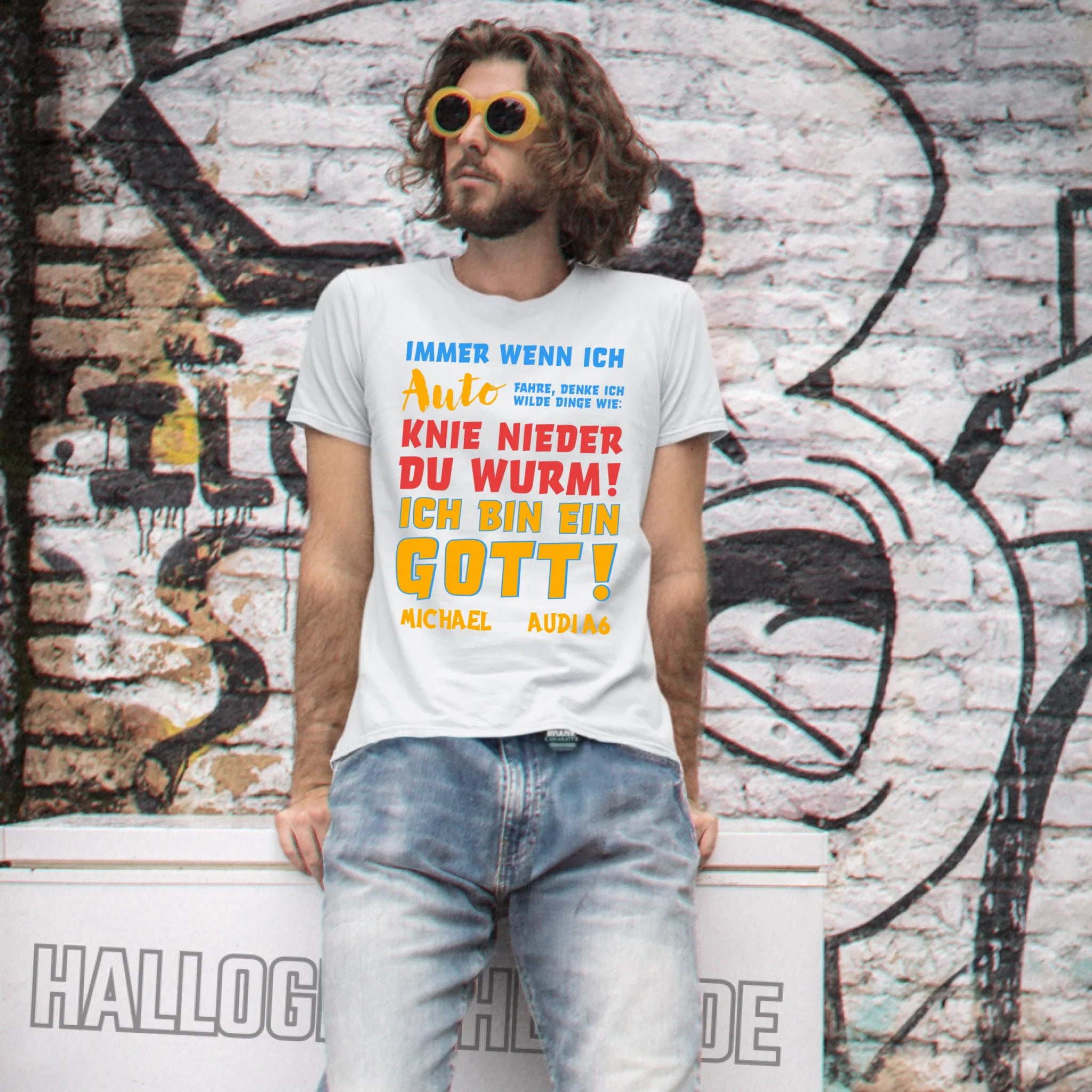 Immer wenn ich Auto • Gott • Unisex Premium T-Shirt XS-5XL aus Bio-Baumwolle für Damen & Herren • Exklusivdesign • personalisiert