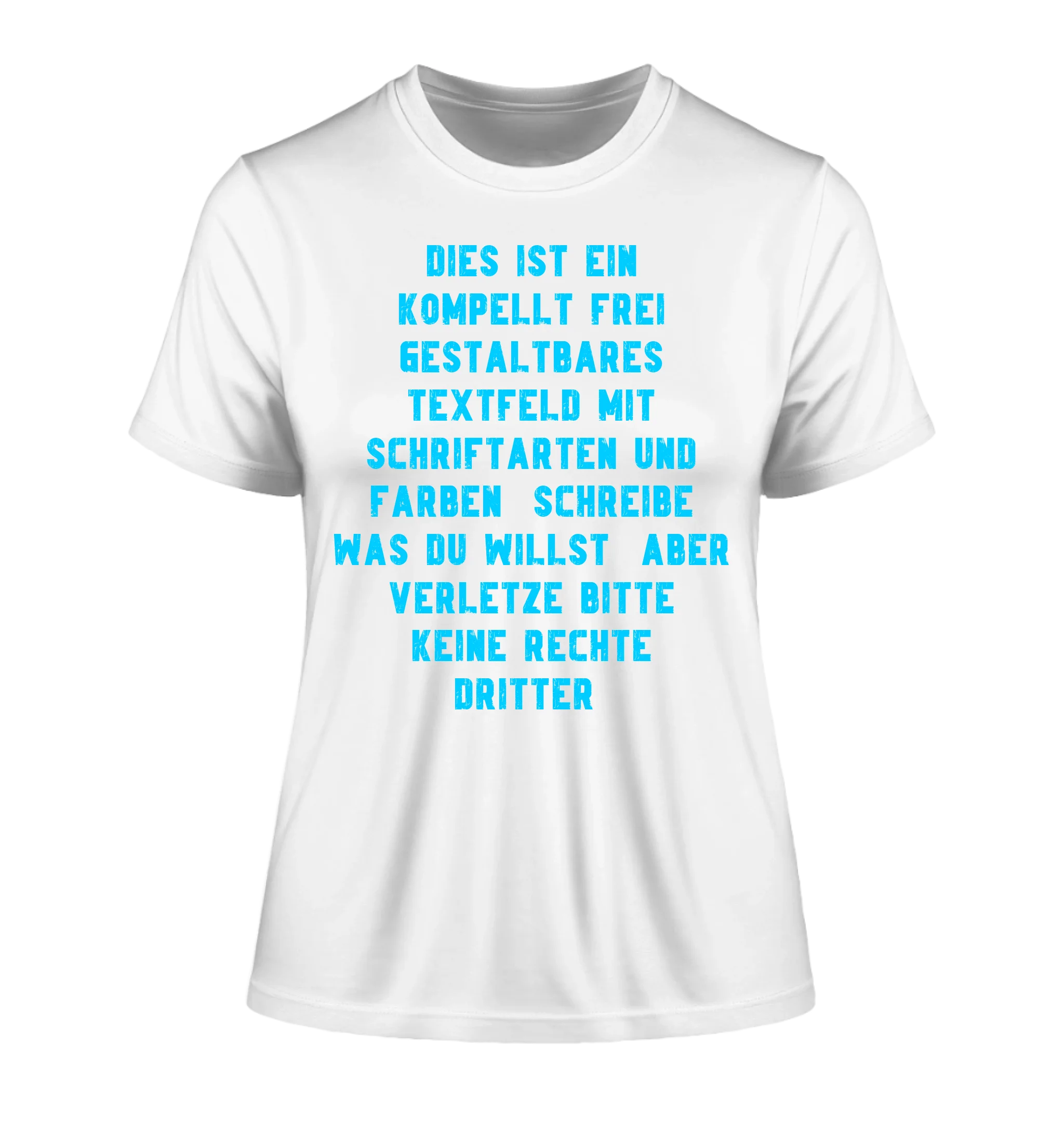 Textblock - Schreibe was du willst - Ladies Premium T-Shirt XS-2XL aus Bio-Baumwolle für Damen