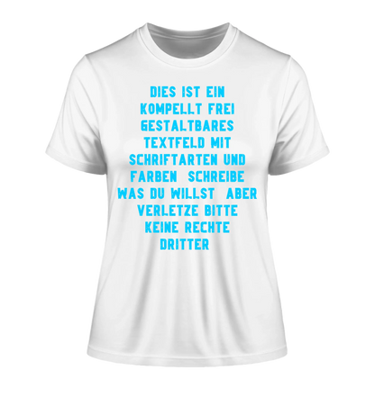 Textblock - Schreibe was du willst - Ladies Premium T-Shirt XS-2XL aus Bio-Baumwolle für Damen