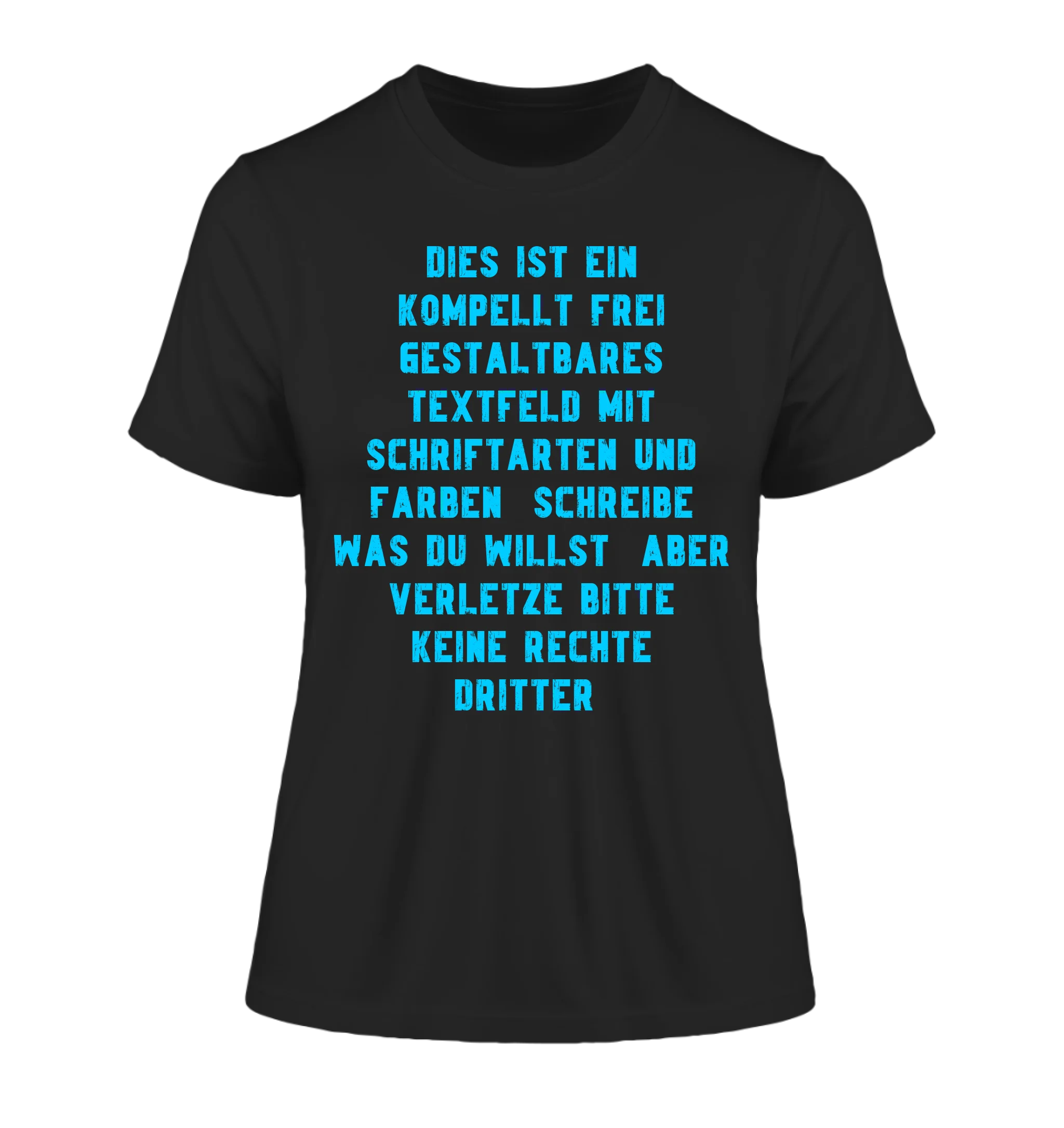 Textblock - Schreibe was du willst - Ladies Premium T-Shirt XS-2XL aus Bio-Baumwolle für Damen