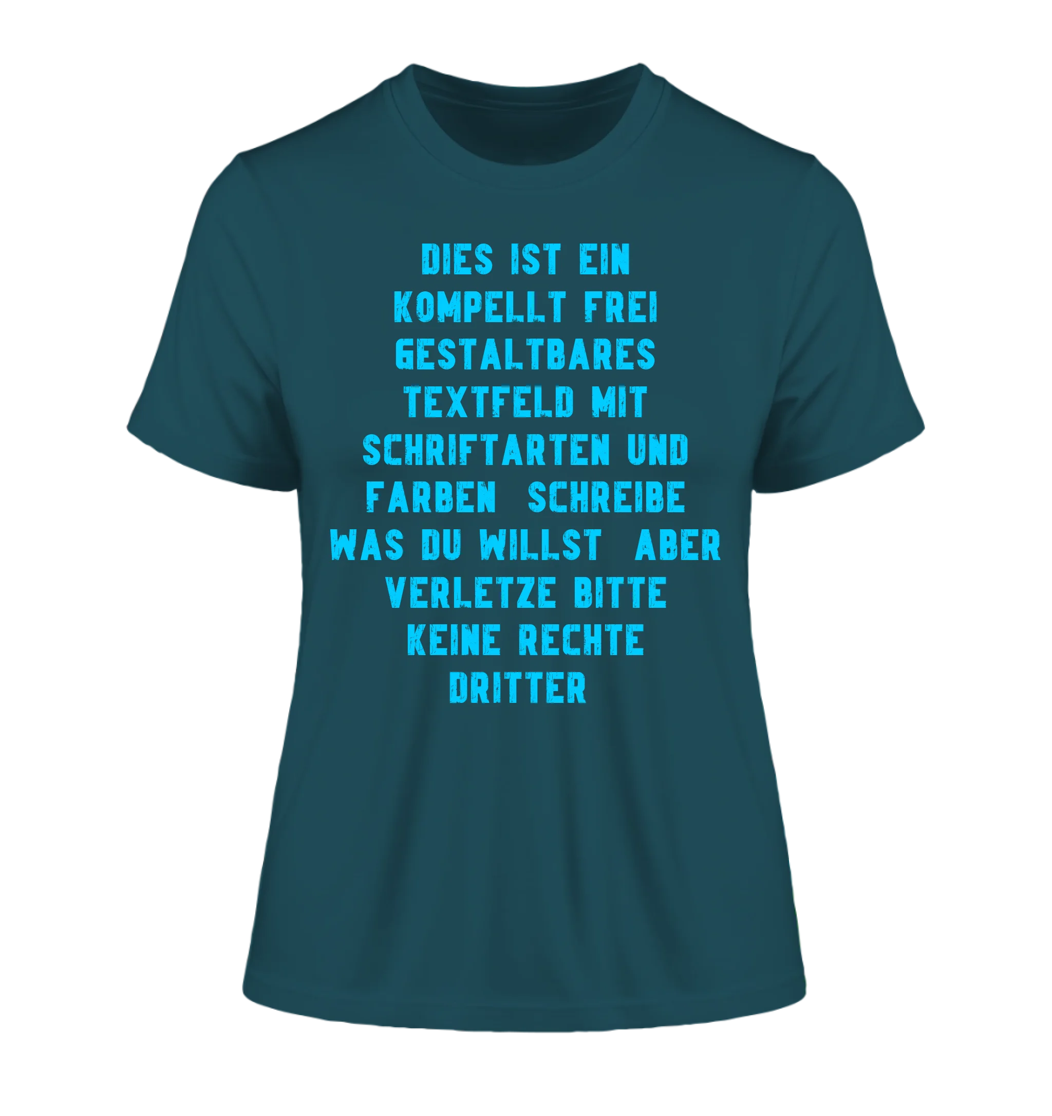 Textblock - Schreibe was du willst - Ladies Premium T-Shirt XS-2XL aus Bio-Baumwolle für Damen