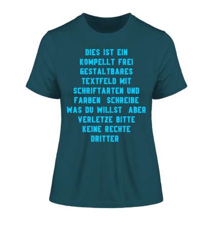 Textblock - Schreibe was du willst - Ladies Premium T-Shirt XS-2XL aus Bio-Baumwolle für Damen