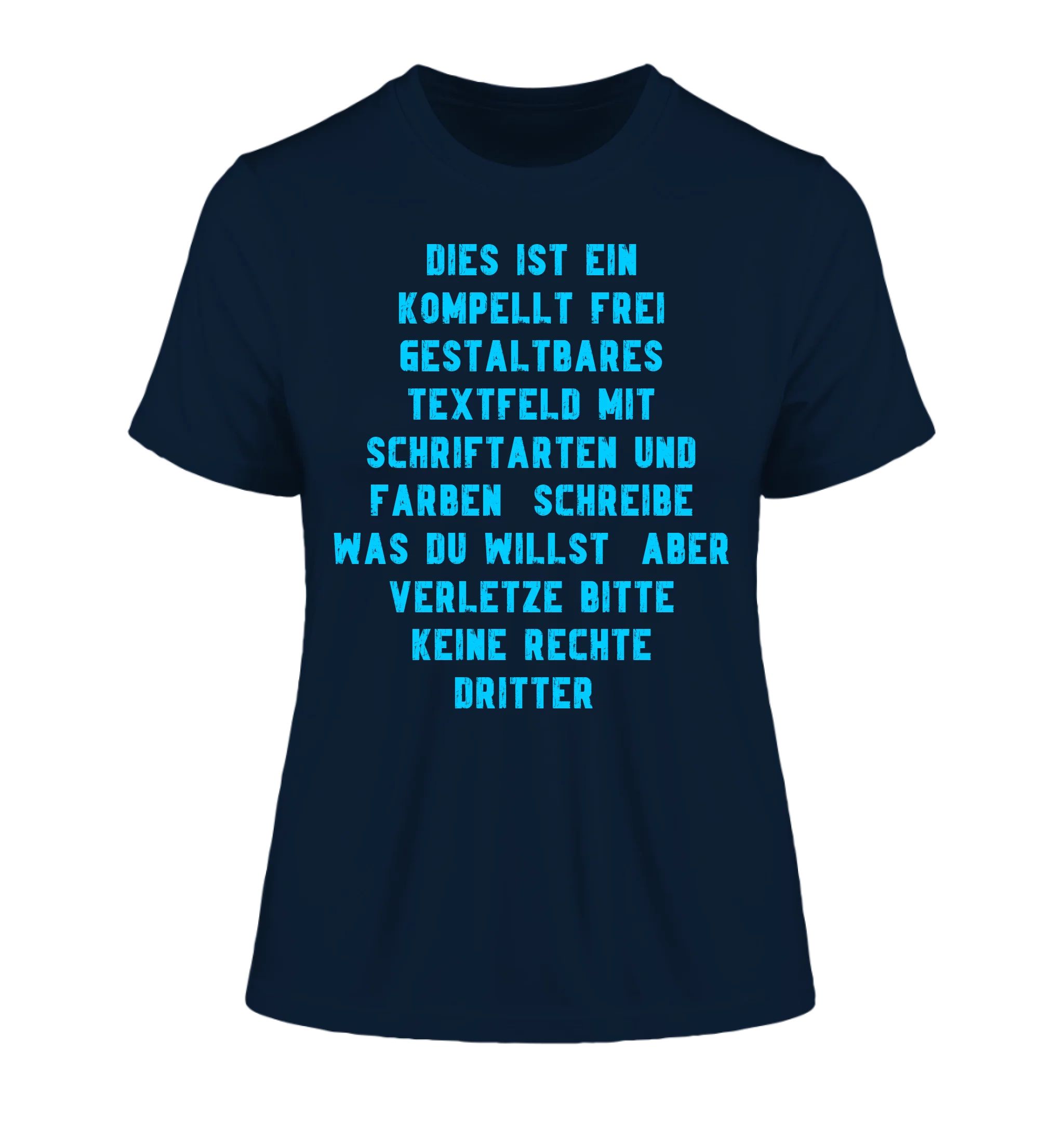 Textblock - Schreibe was du willst - Ladies Premium T-Shirt XS-2XL aus Bio-Baumwolle für Damen