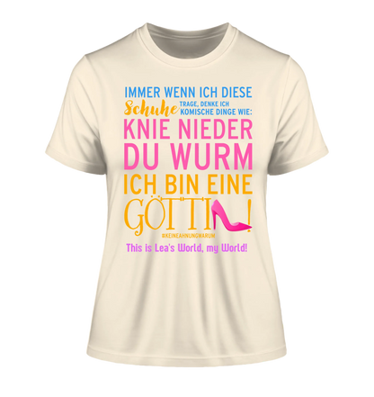 Immer wenn ich Schuhe • Göttin • 4 Versionen • Ladies Premium T-Shirt XS-2XL aus Bio-Baumwolle für Damen • Exklusivdesign • personalisiert