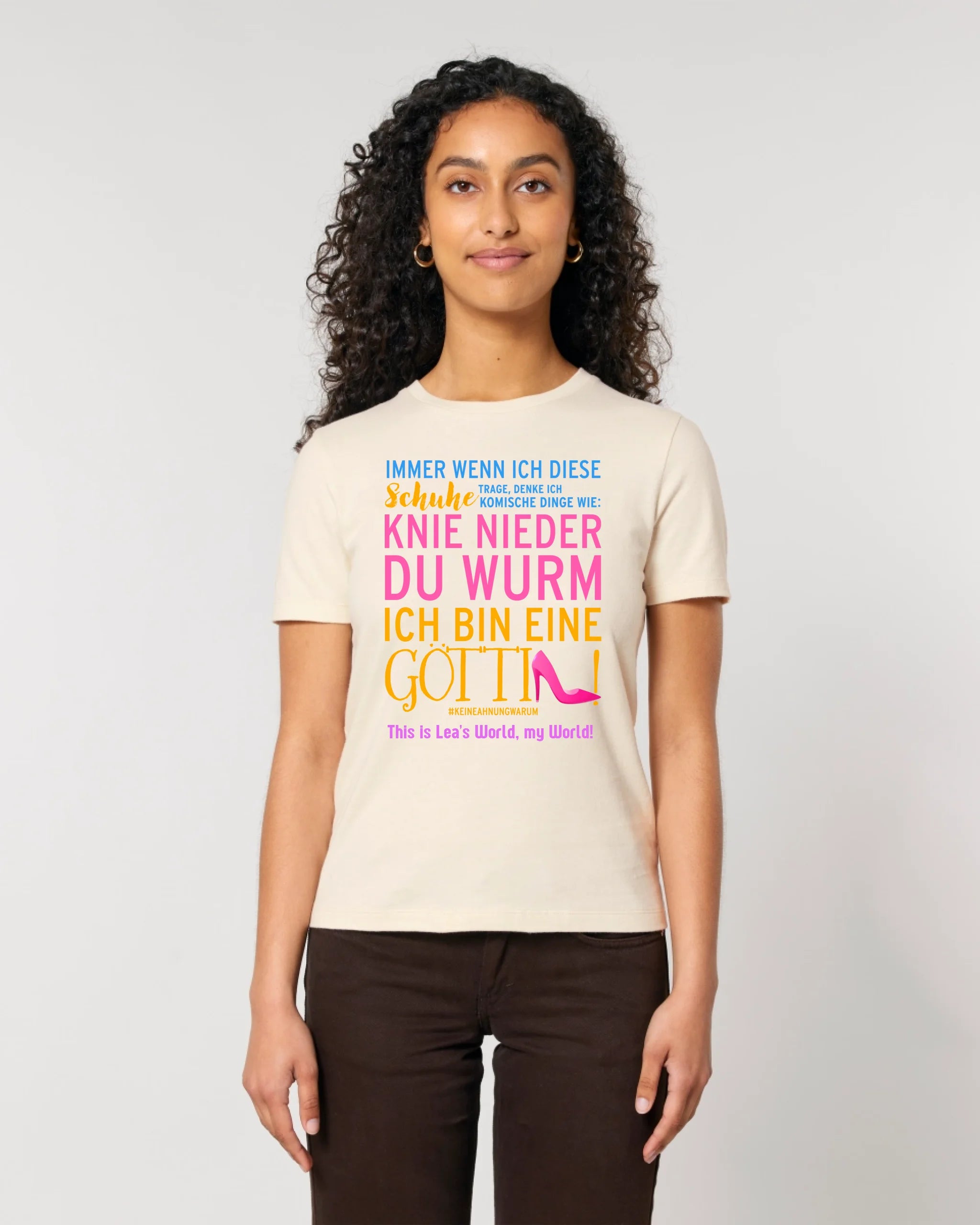 Immer wenn ich Schuhe • Göttin • 4 Versionen • Ladies Premium T-Shirt XS-2XL aus Bio-Baumwolle für Damen • Exklusivdesign • personalisiert