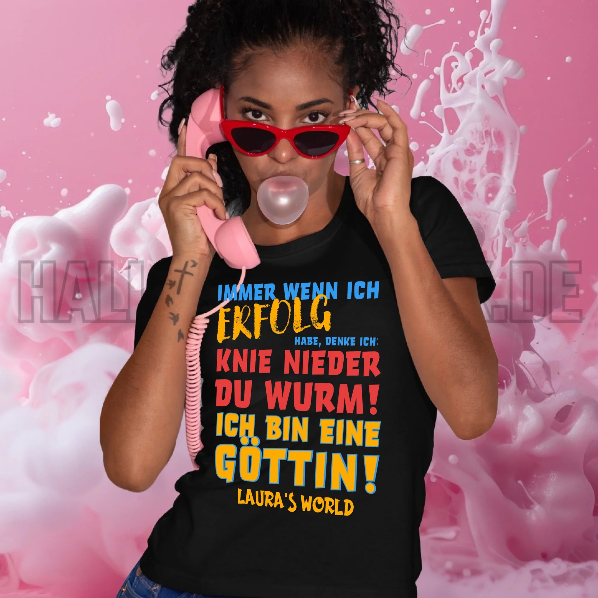 Immer wenn ich Erfolg • Göttin • Ladies Premium T-Shirt XS-2XL aus Bio-Baumwolle für Damen • Exklusivdesign • personalisiert