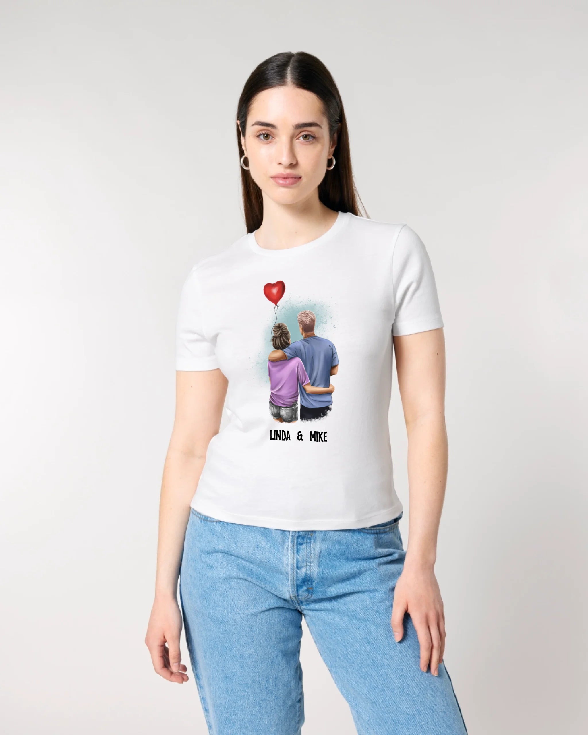 Couple Creator Ballon Love • Liebe • Beziehung • Paar Designer • Ladies Premium T-Shirt XS-2XL aus Bio-Baumwolle für Damen • Exklusivdesign • personalisiert • Motivauswahl • personalisierbar